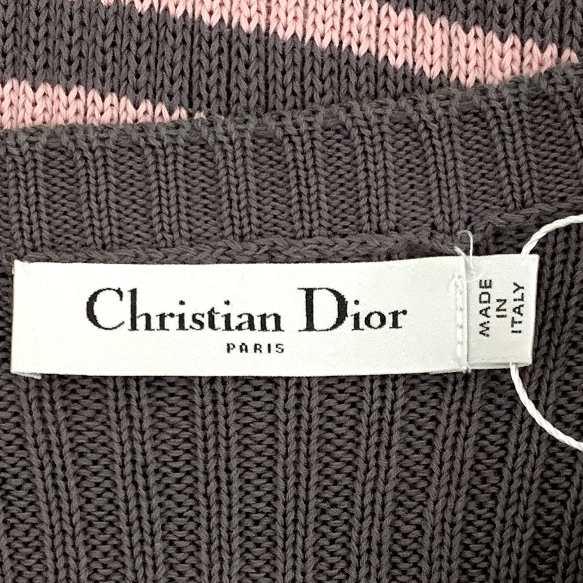 Dior Dior Stripe Intarsia Letter Short Sleeve Knit Top K26WX Size S / US 4 / IT 40 - 6 Thumbnail