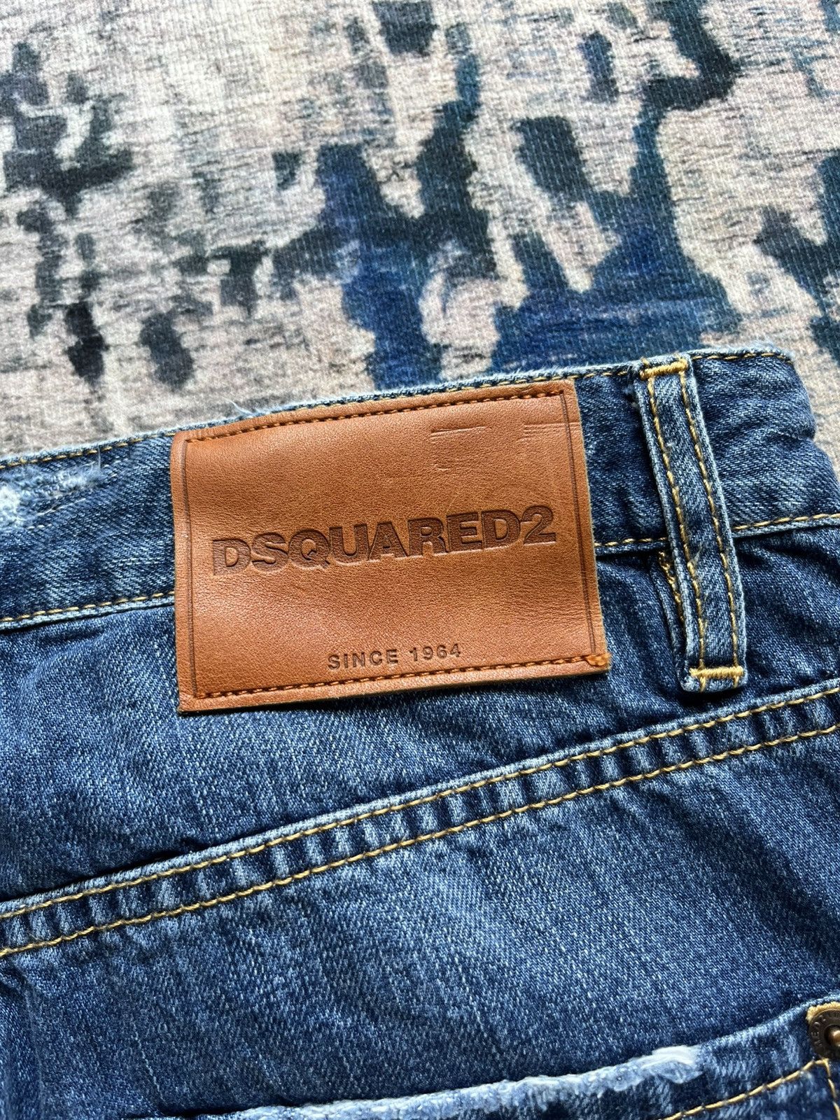 Dsquared2 💦DSQUARED2 Distressed Style Denim Jeans Size 38" / US 16 / IT 52 - 14 Thumbnail