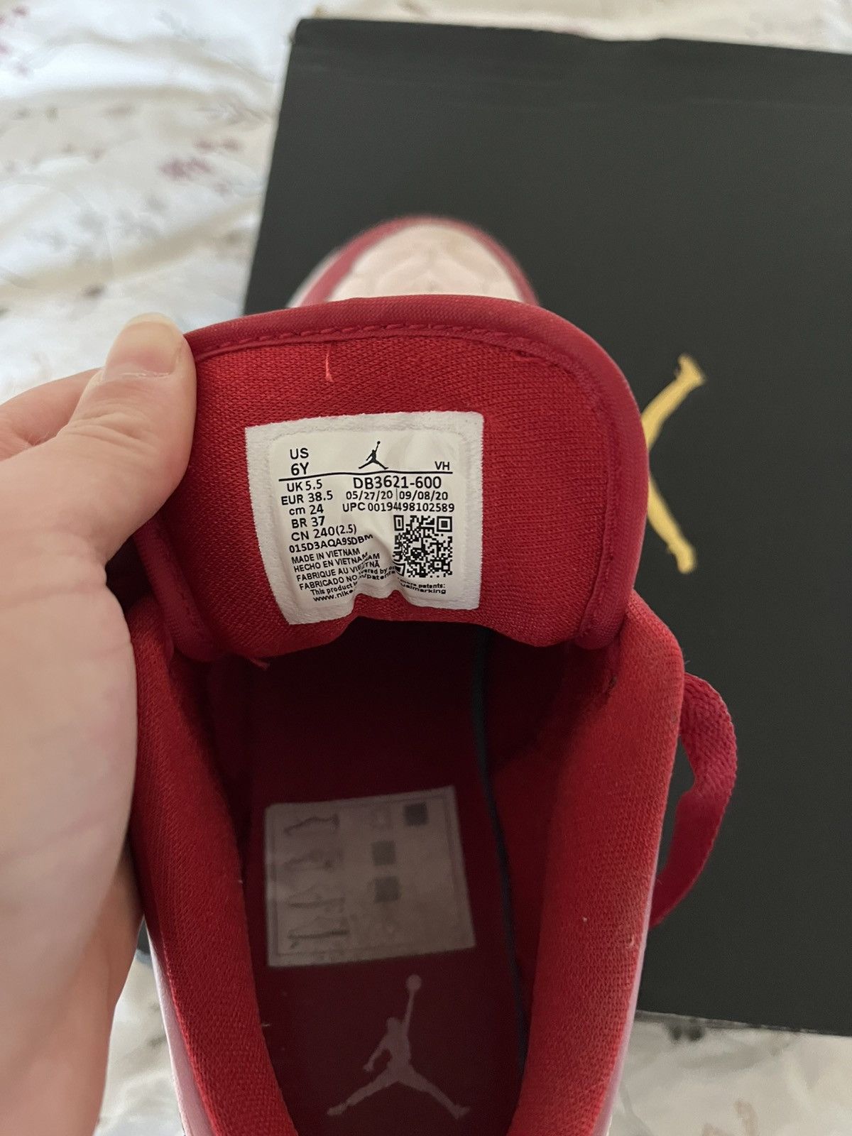 Nike Jordan 1 low red quilt🎯 Size US 7.5 / IT 37.5 - 7 Thumbnail