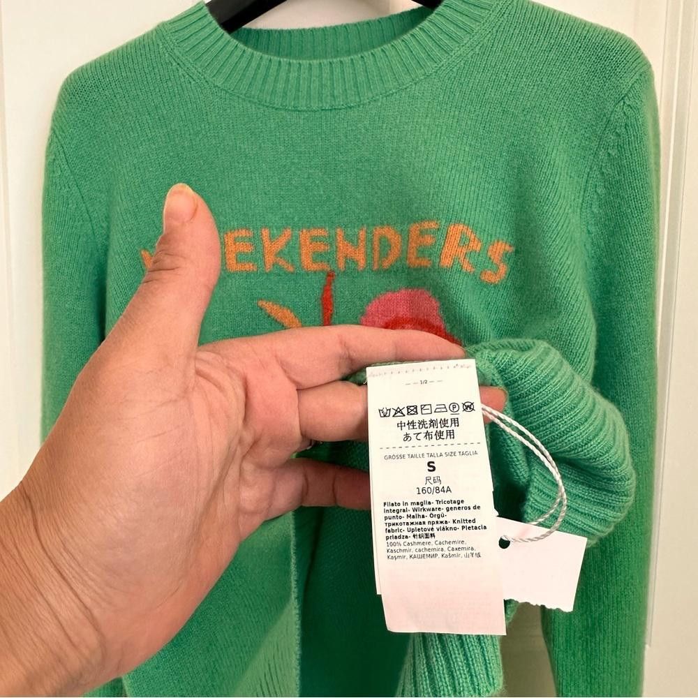 Designer NWOT Weekend Max Mara Label-cut 100% Cashmere Sweater Sz: S Size S / US 4 / IT 40 - 12 Thumbnail
