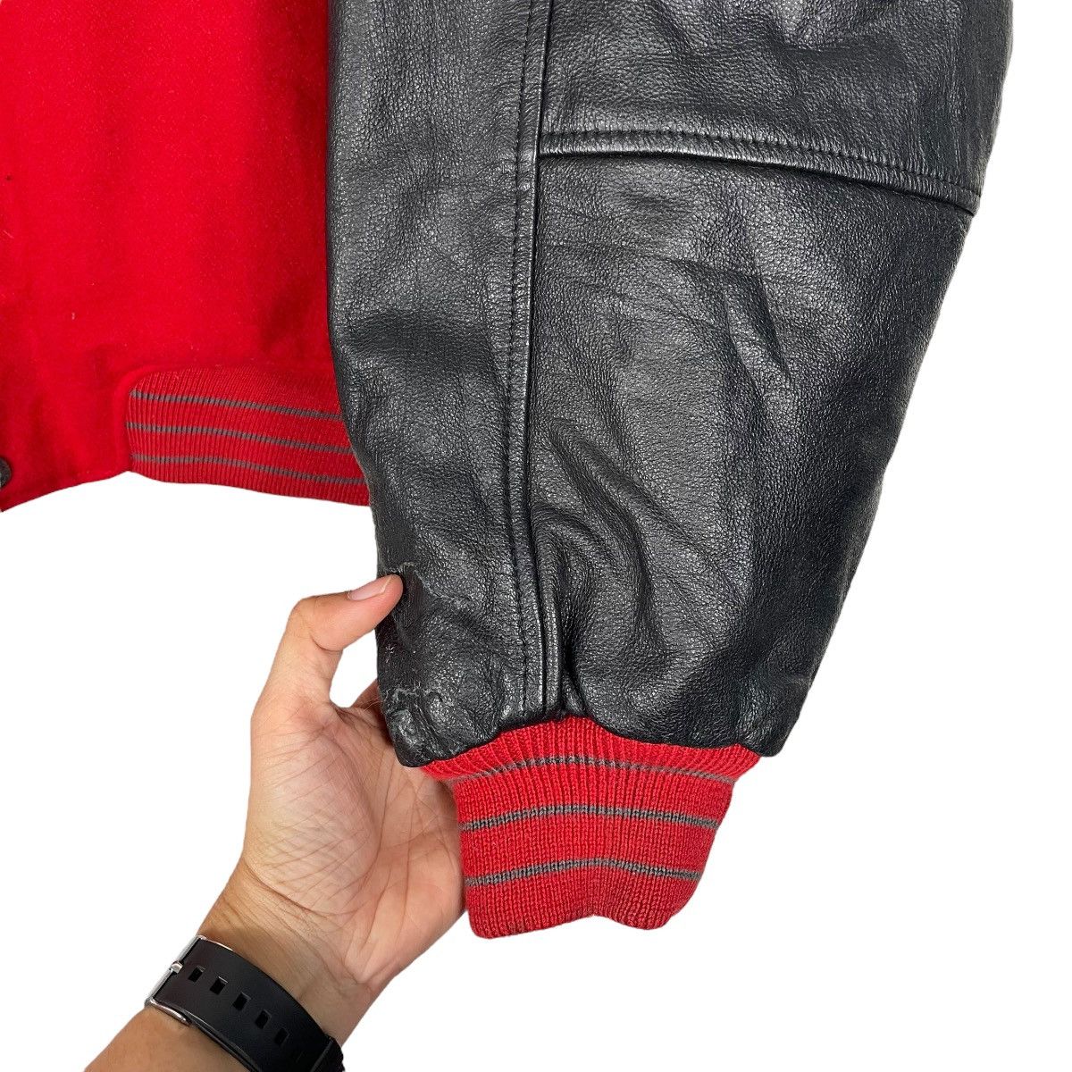 Kansai Yamamoto Vintage Kansai Yamamoto Varsity Leather Jacket Size US L / EU 52-54 / 3 - 13 Thumbnail