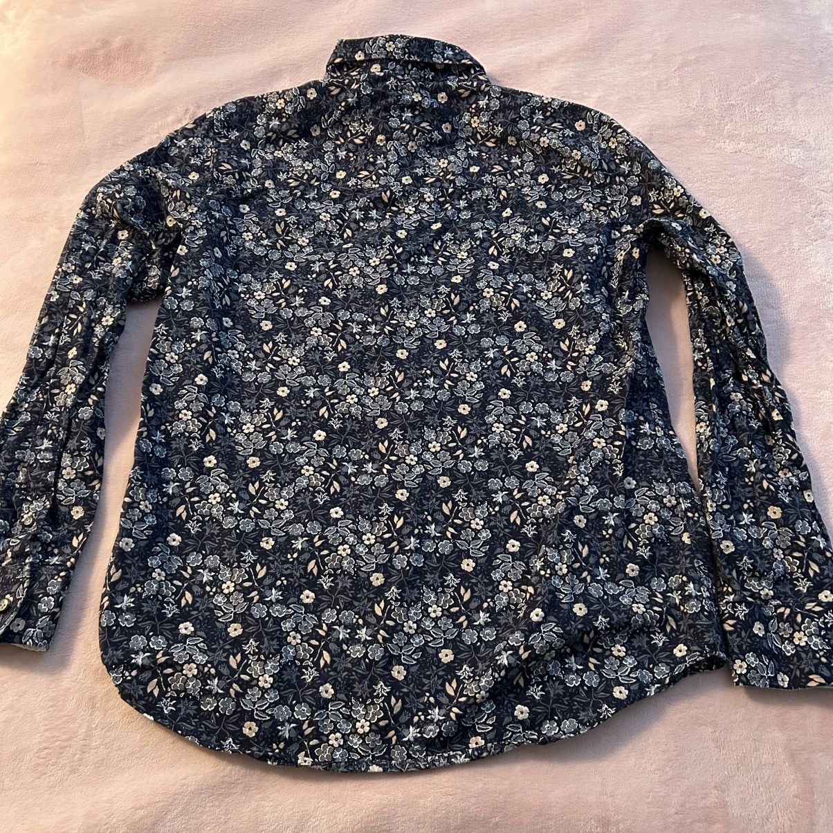 Eighth Avenue Eighth Avenue navy floral print long sleeve button up M slim Size US M / EU 48-50 / 2 - 2 Thumbnail