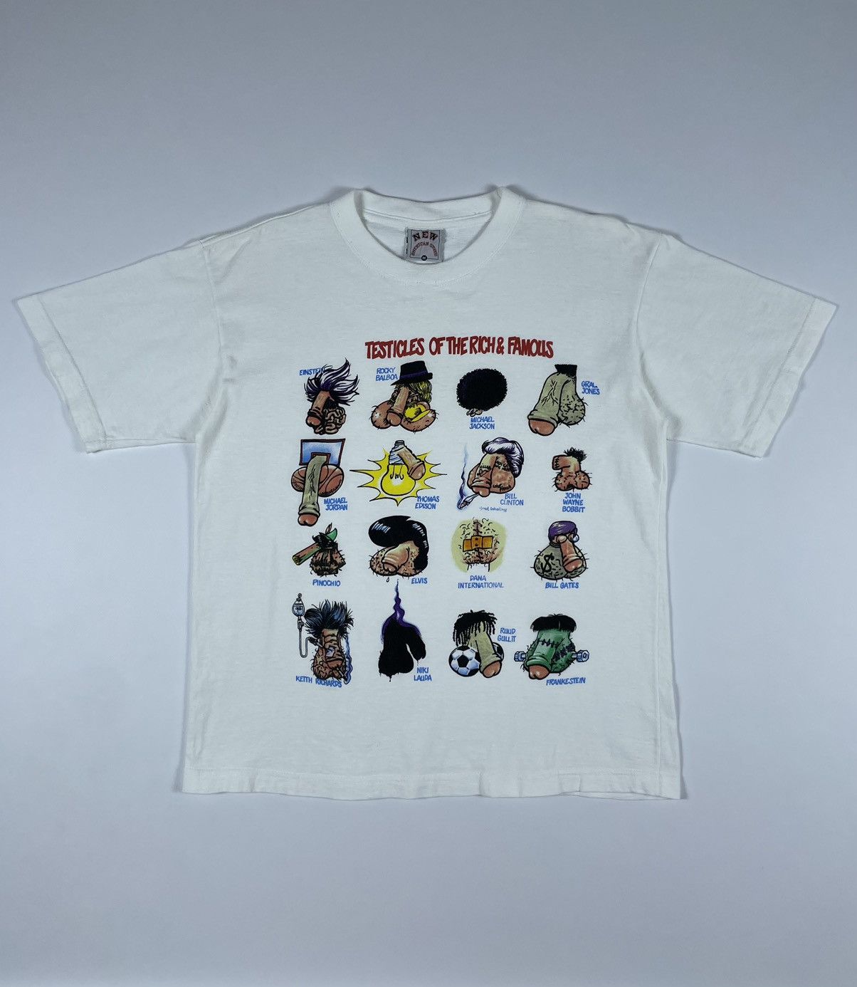 Vintage Vintage funny print T-shirt Testicles of the Rich & Famous Size US M / EU 48-50 / 2 - 1 Thumbnail