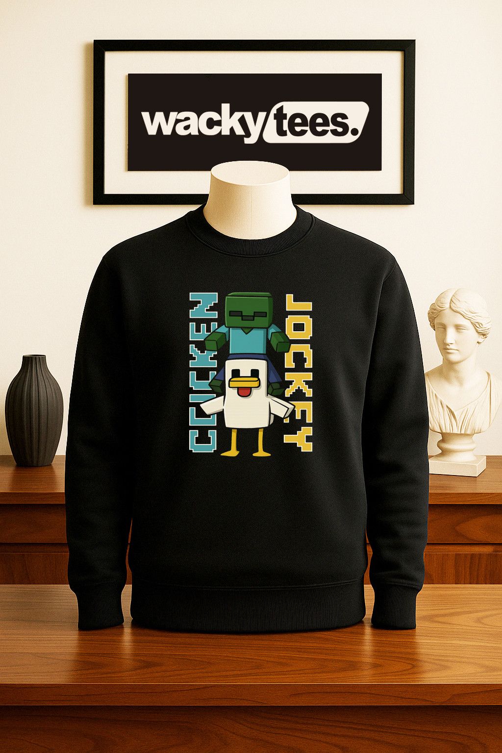 Other Chicken Jockey Funny Lover Video Gamer Graphic Tee Shirt Size US S / EU 44-46 / 1 - 3 Thumbnail