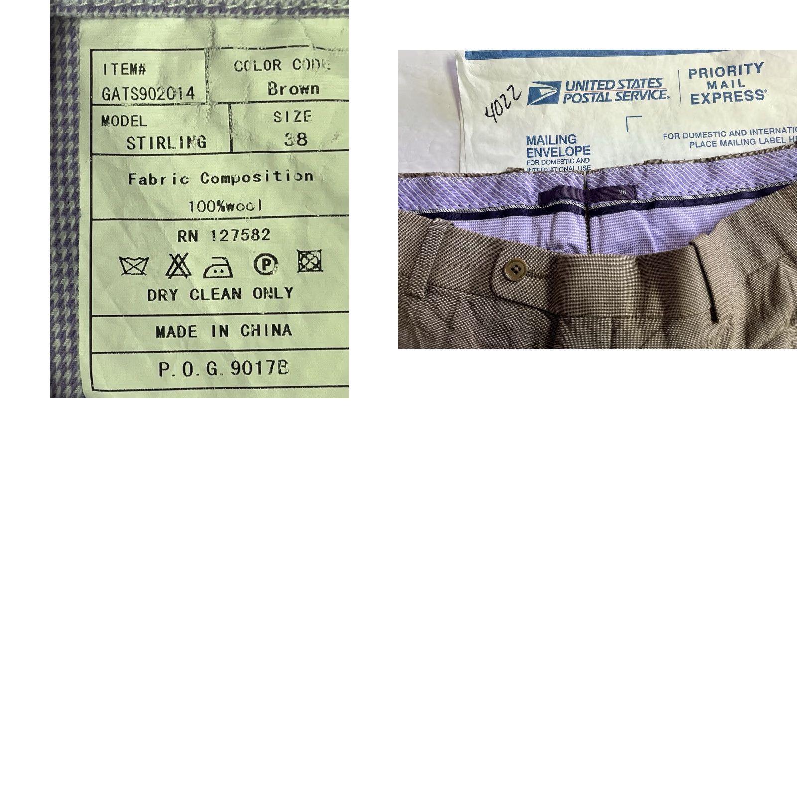 Vintage Aristo Eighteen Pants Dress Pants Mens 38 Tan Wool Striped Straight 28in Size US 38 / EU 54 - 8 Thumbnail