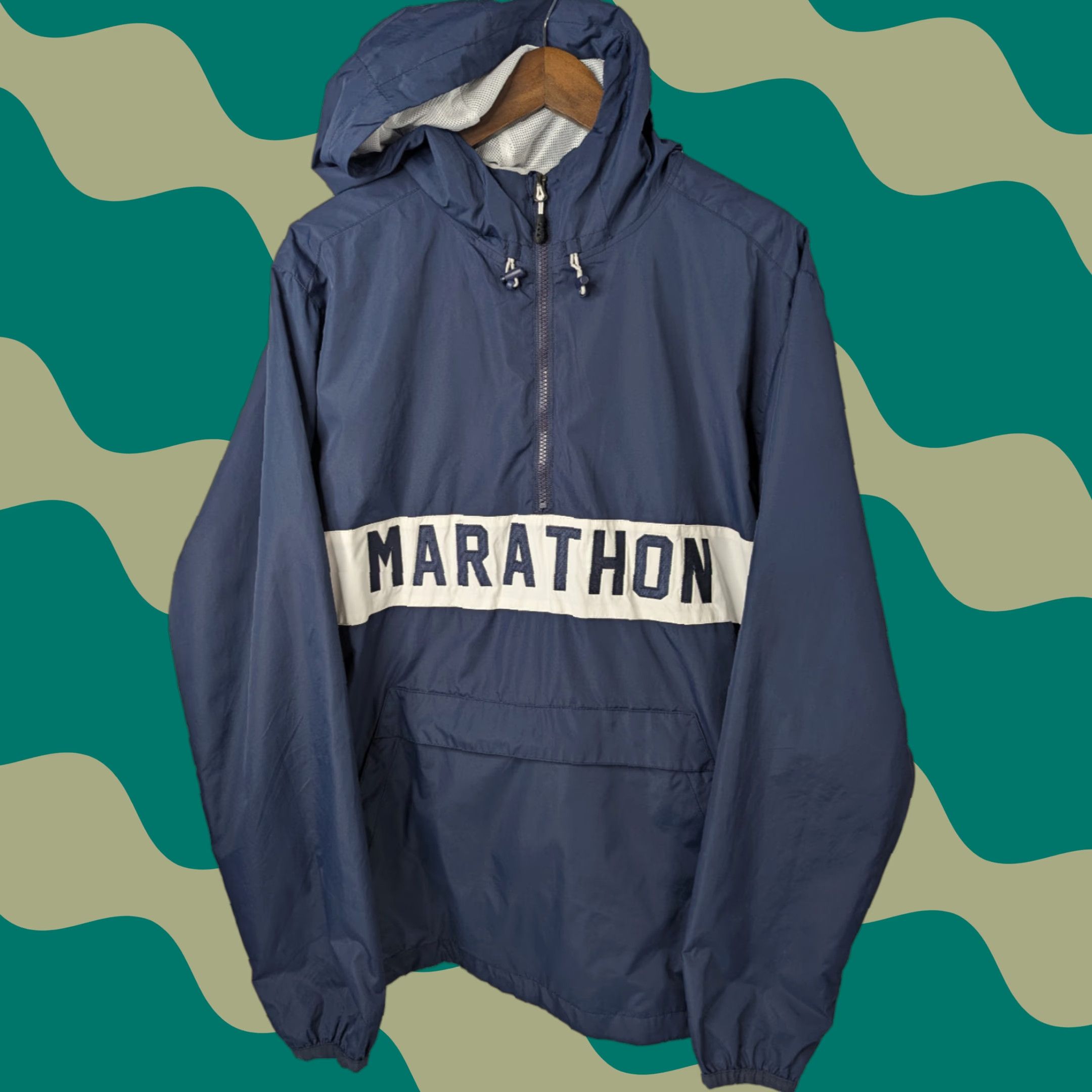 Vintage VINTAGE? No — (not vintage) The Marathon Clothing TMC Anorak Jacket Mens XL Navy Pullover Logo Crenshaw Size US XL / EU 56 / 4 - 1 Thumbnail