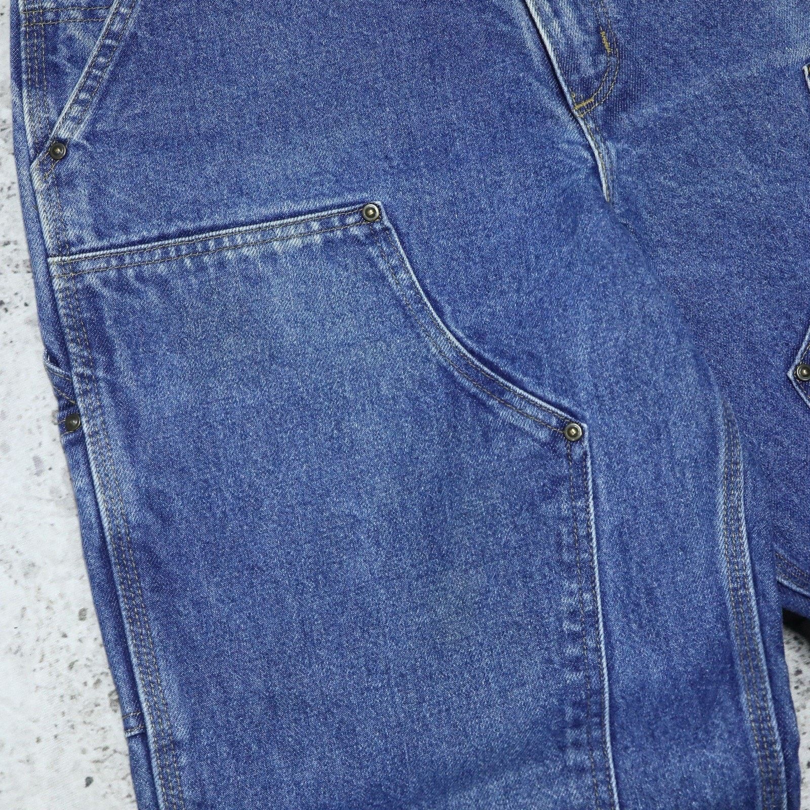 Carhartt Vintage Carhartt Faded Blue Denim Double Knee Carpenter Pant Size US 31 - 7 Thumbnail