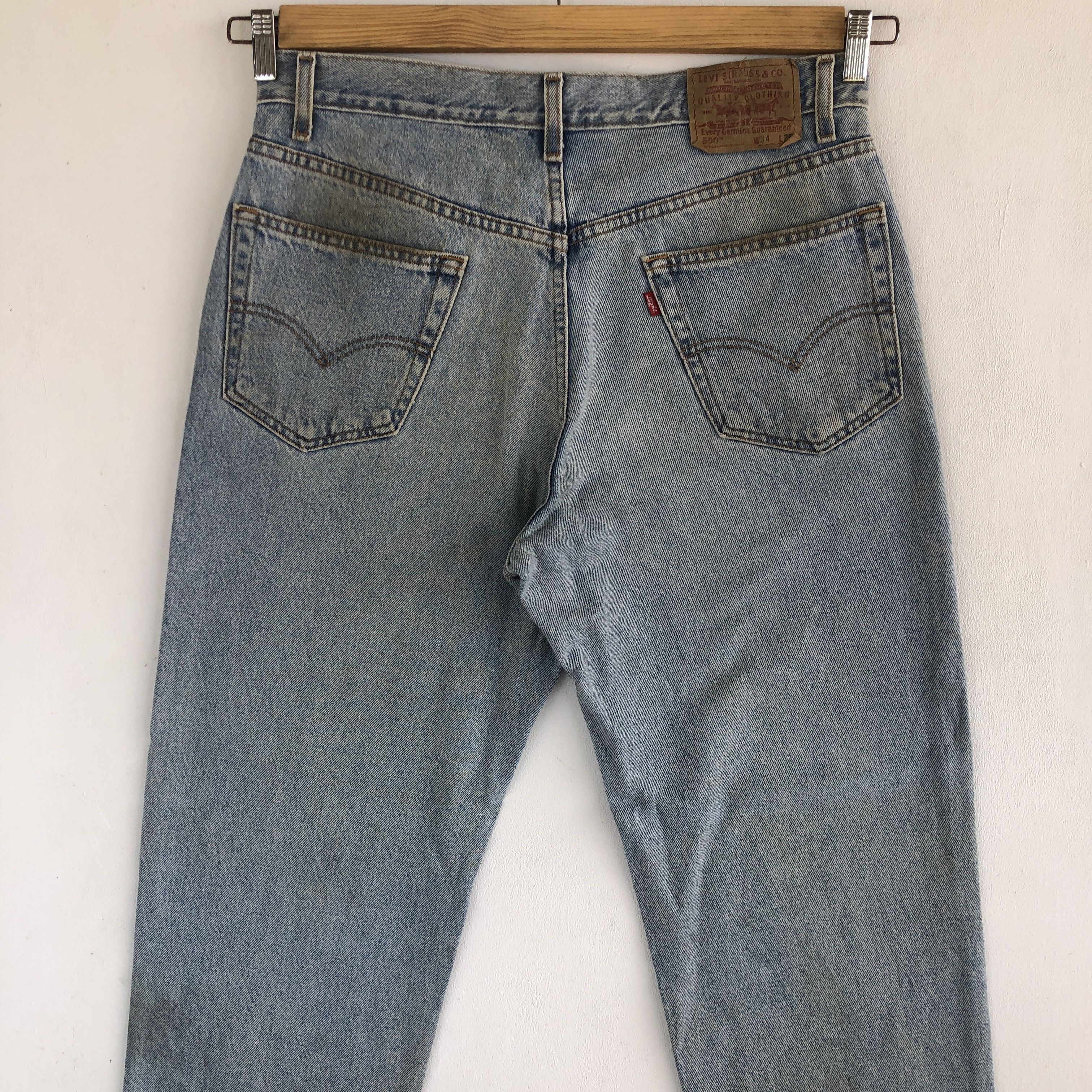 Jean Vintage Levis Mud Wash Jeans Dirty Levi's 550 Faded Denim Size US 32 / EU 48 - 4 Thumbnail