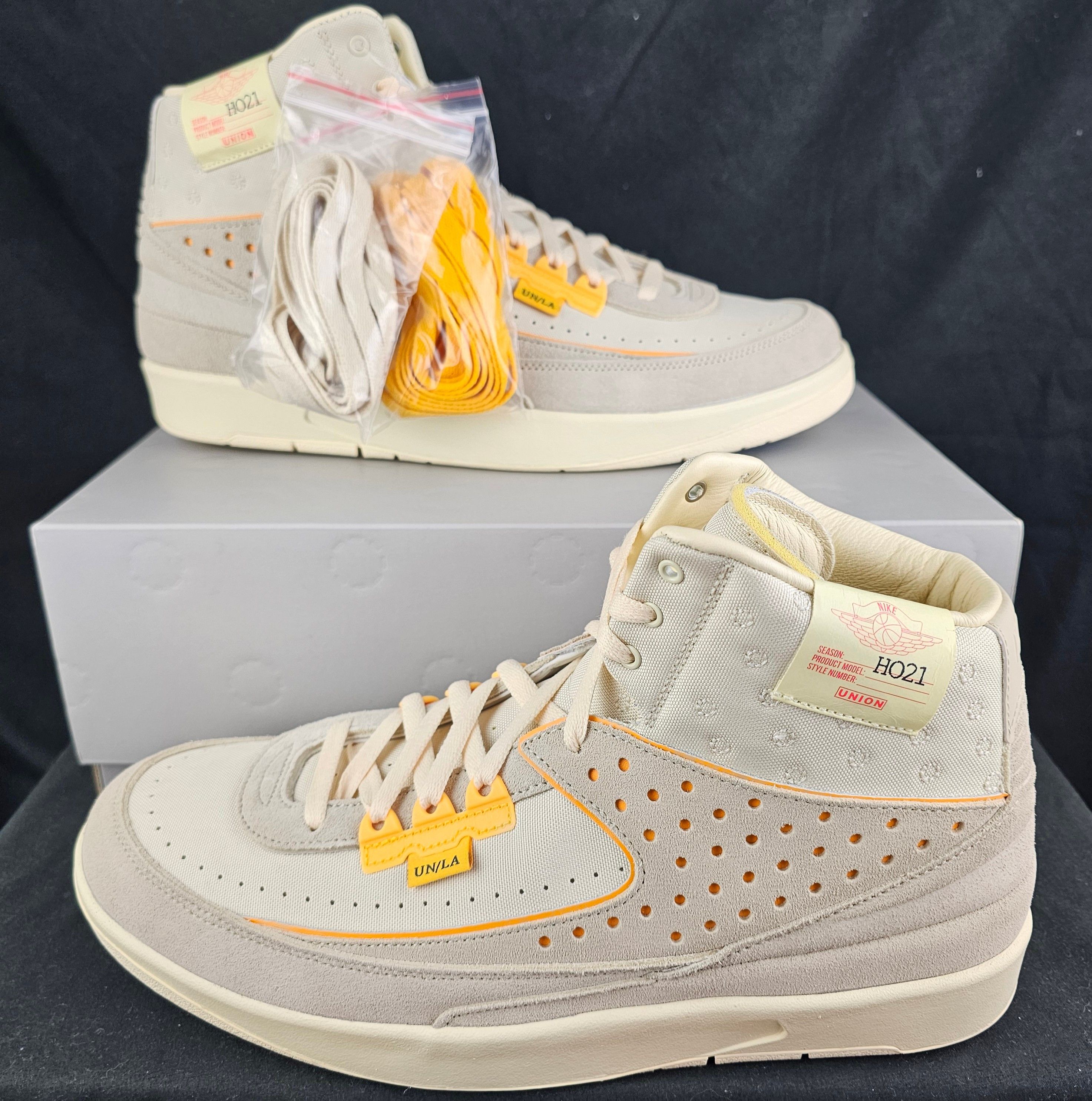 Jordan Brand Nike Jordan 2 Retro SP Union LA Rattan Cream Orange Yellow Size US 13 / EU 46 - 2 Thumbnail
