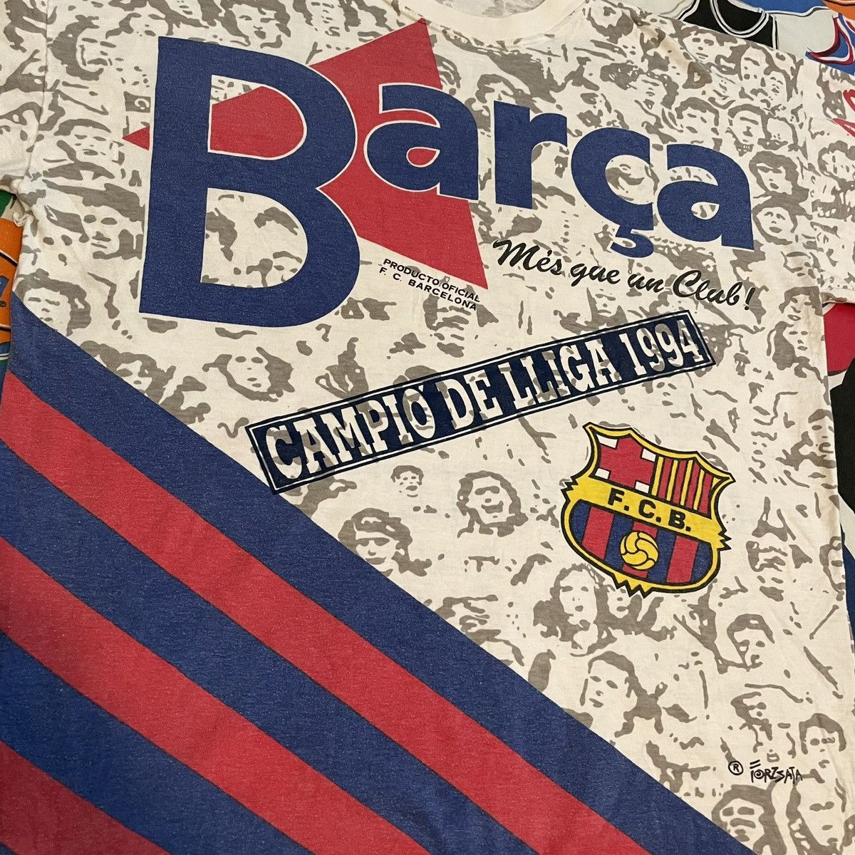 Vintage Vintage 1994 FIFA FCB Barcelona AOP Soccer Player Tee Size US XL / EU 56 / 4 - 3 Thumbnail