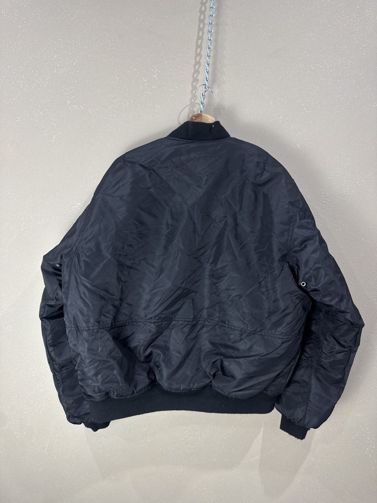 Vintage Ma1 Flyer Black Vintage Bomber Jacket Boxy Fit Oversize Size US L / EU 52-54 / 3 - 2 Thumbnail