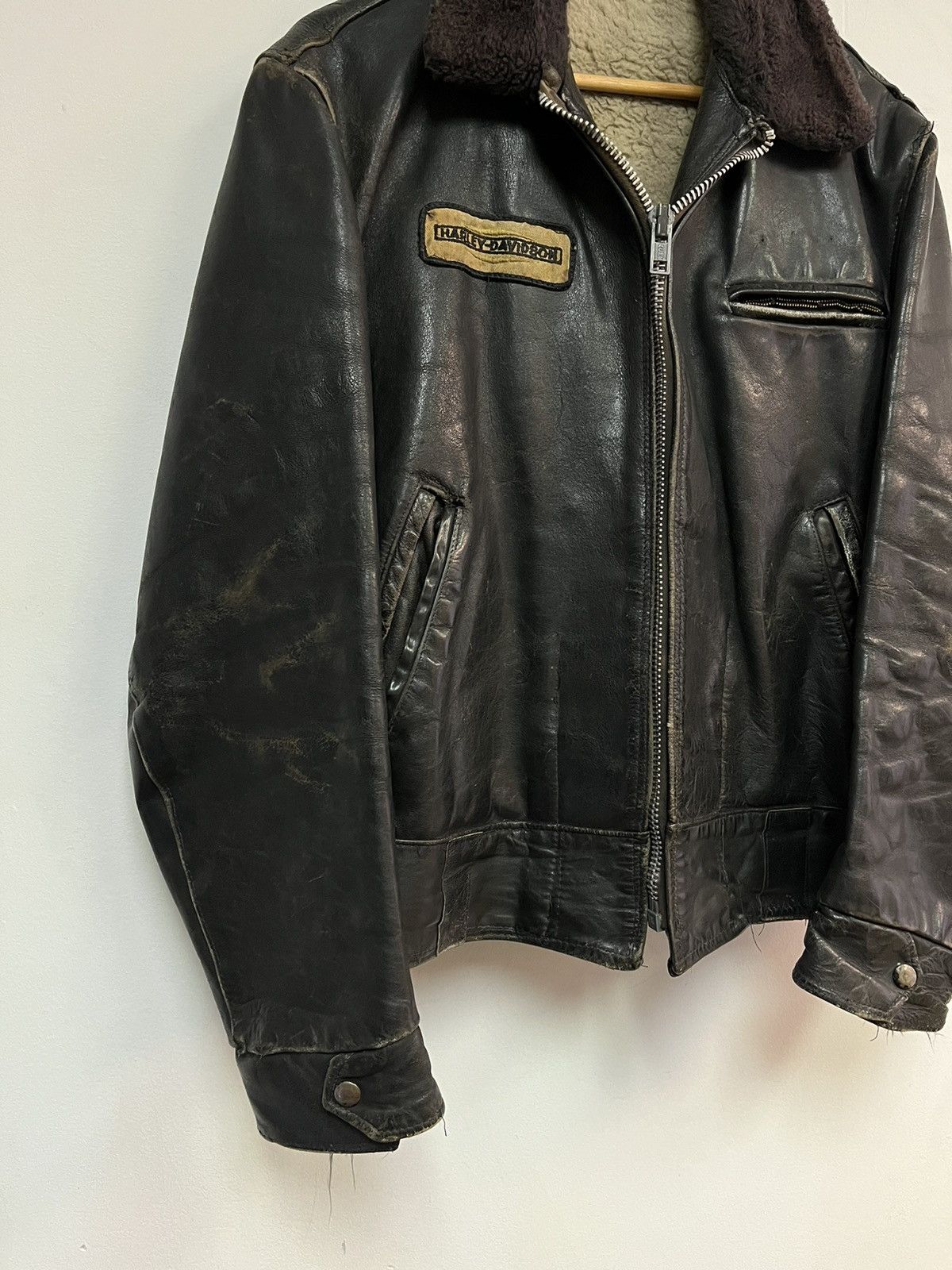 Vintage 70’s Harley Leather Jacket Size US M / EU 48-50 / 2 - 2 Thumbnail