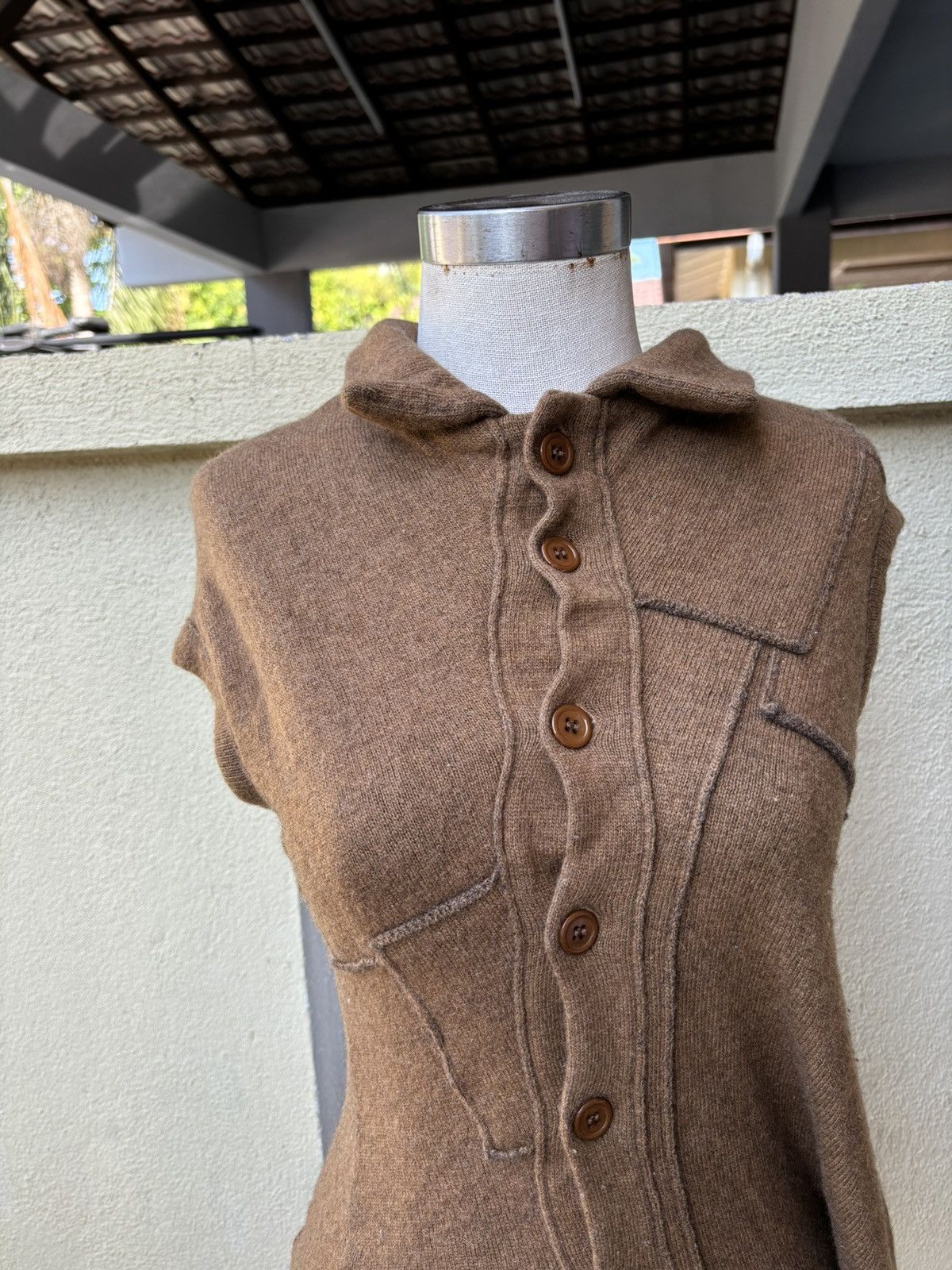 Yohji Yamamoto Reconstructed wool blouse Size M / US 6-8 / IT 42-44 - 2 Thumbnail