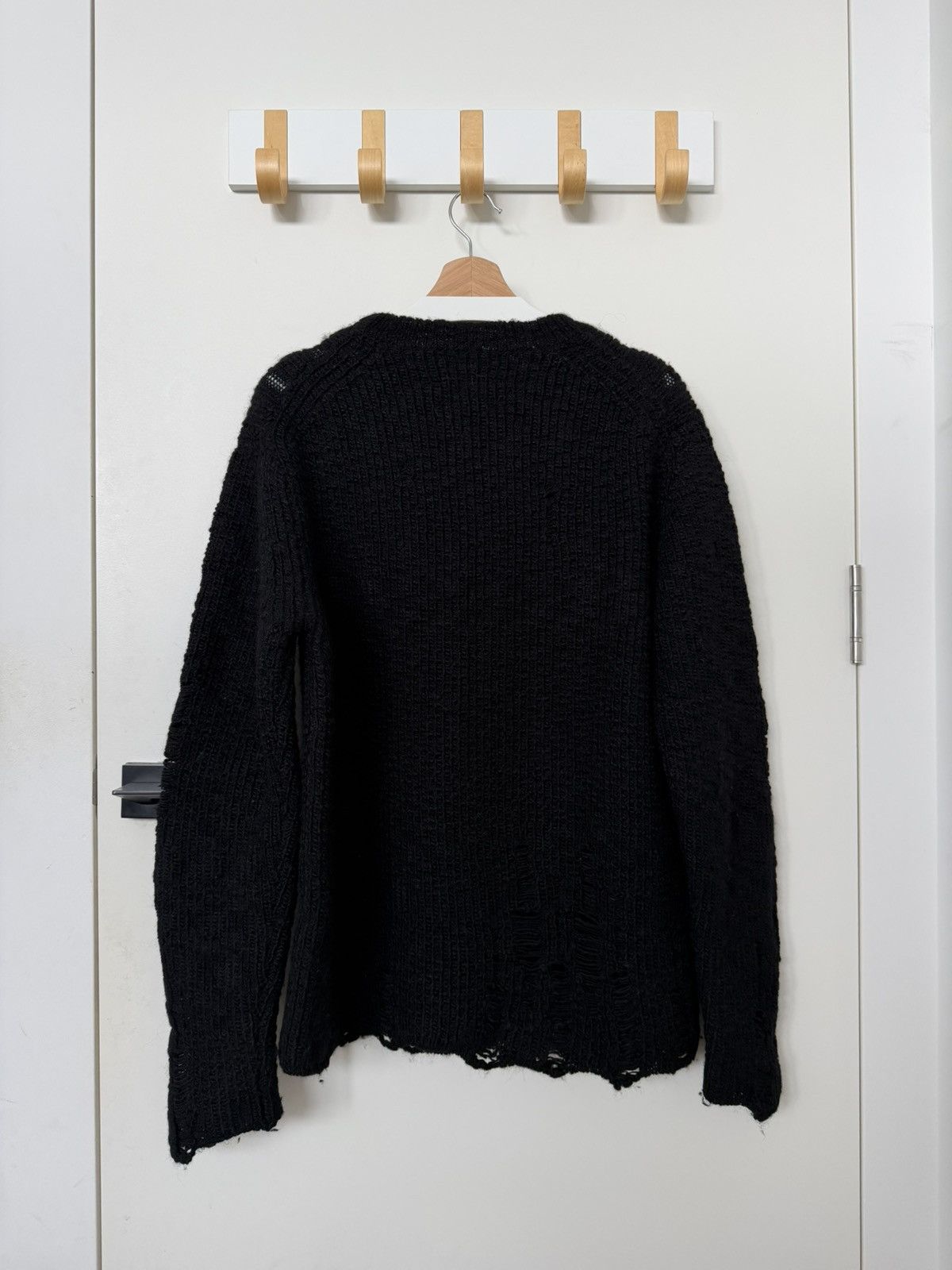 Song For The Mute FW17 Moth Alpaca Wool Distressed Sweater Size US L / EU 52-54 / 3 - 2 Thumbnail