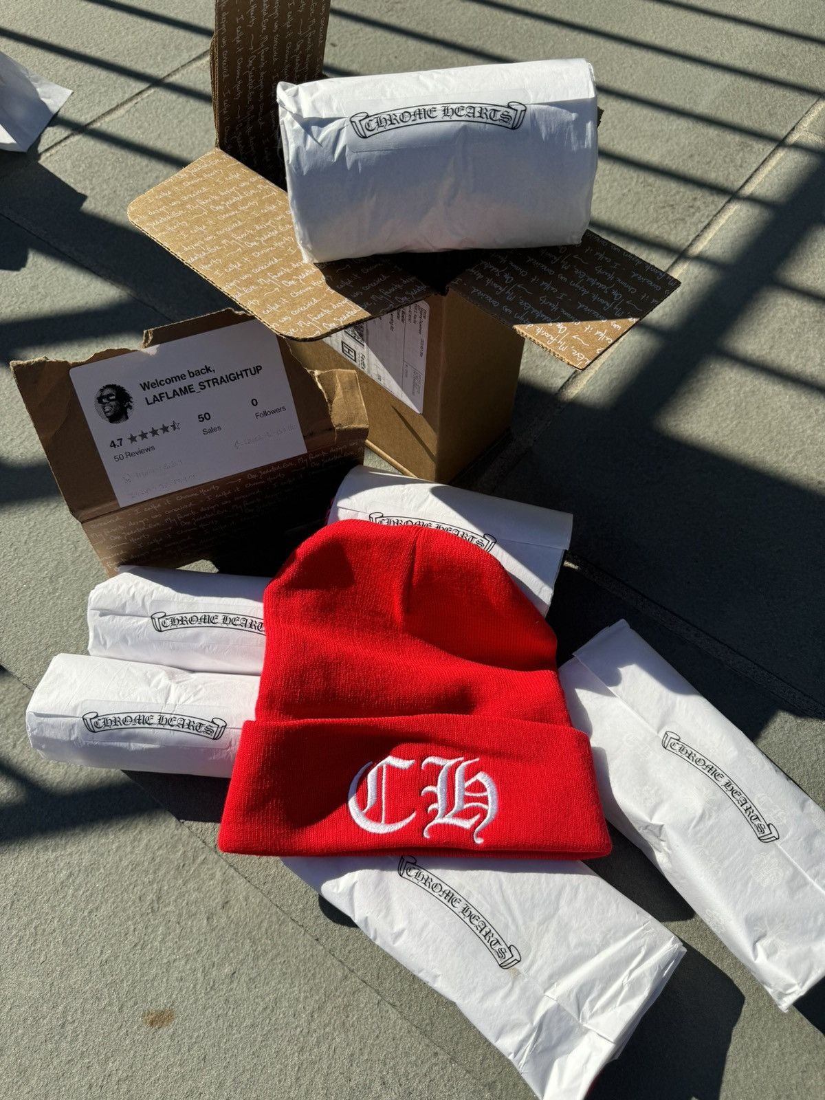 Chrome Hearts Chrome Hearts Red CH Beanie 🔴 Red BN 🔴 Size ONE SIZE - 22 Thumbnail