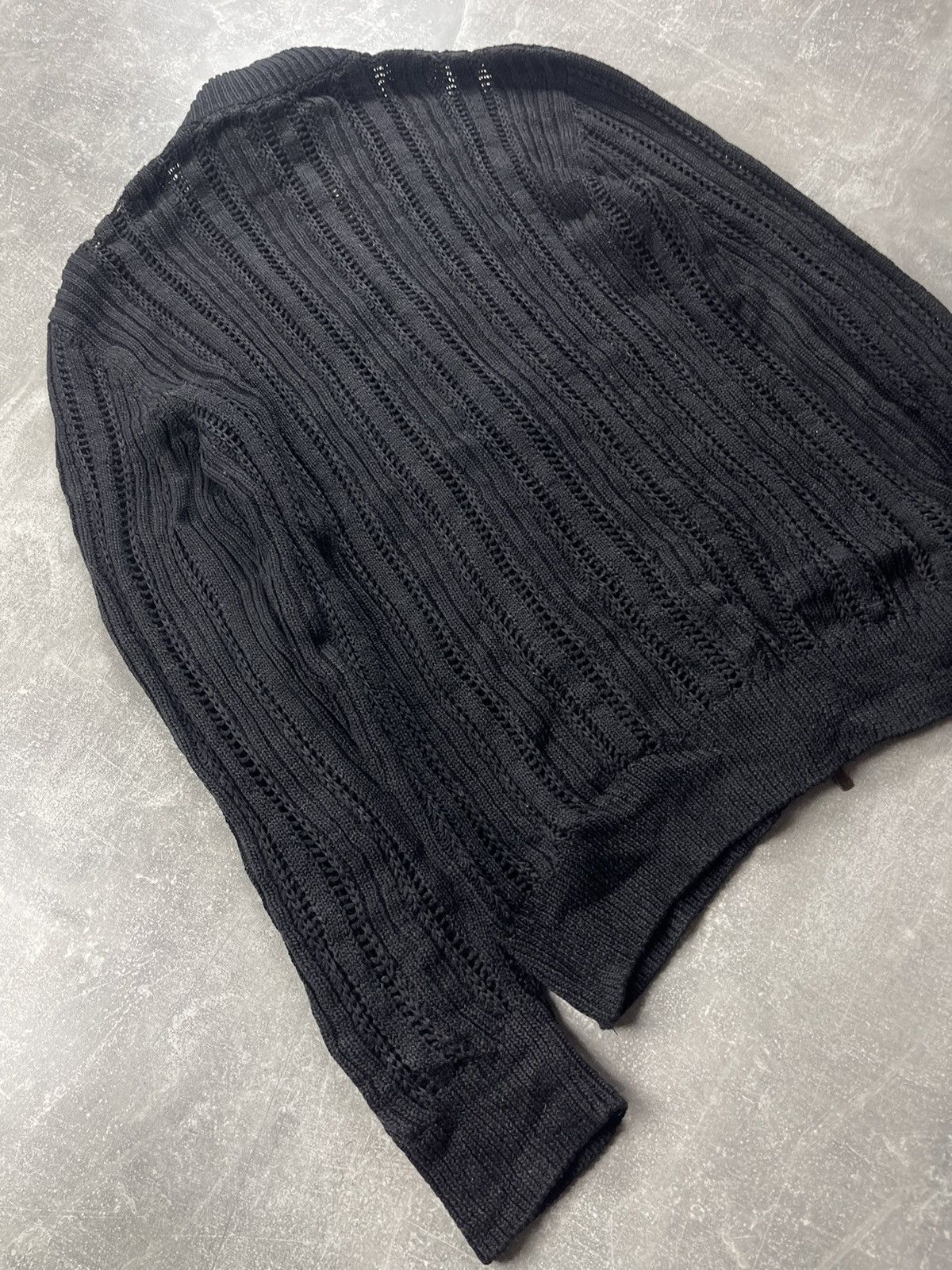Fendi Fendi Vintage Luxury Ribbed Knit Cotton Zip Cardigan Black Size US M / EU 48-50 / 2 - 11 Thumbnail