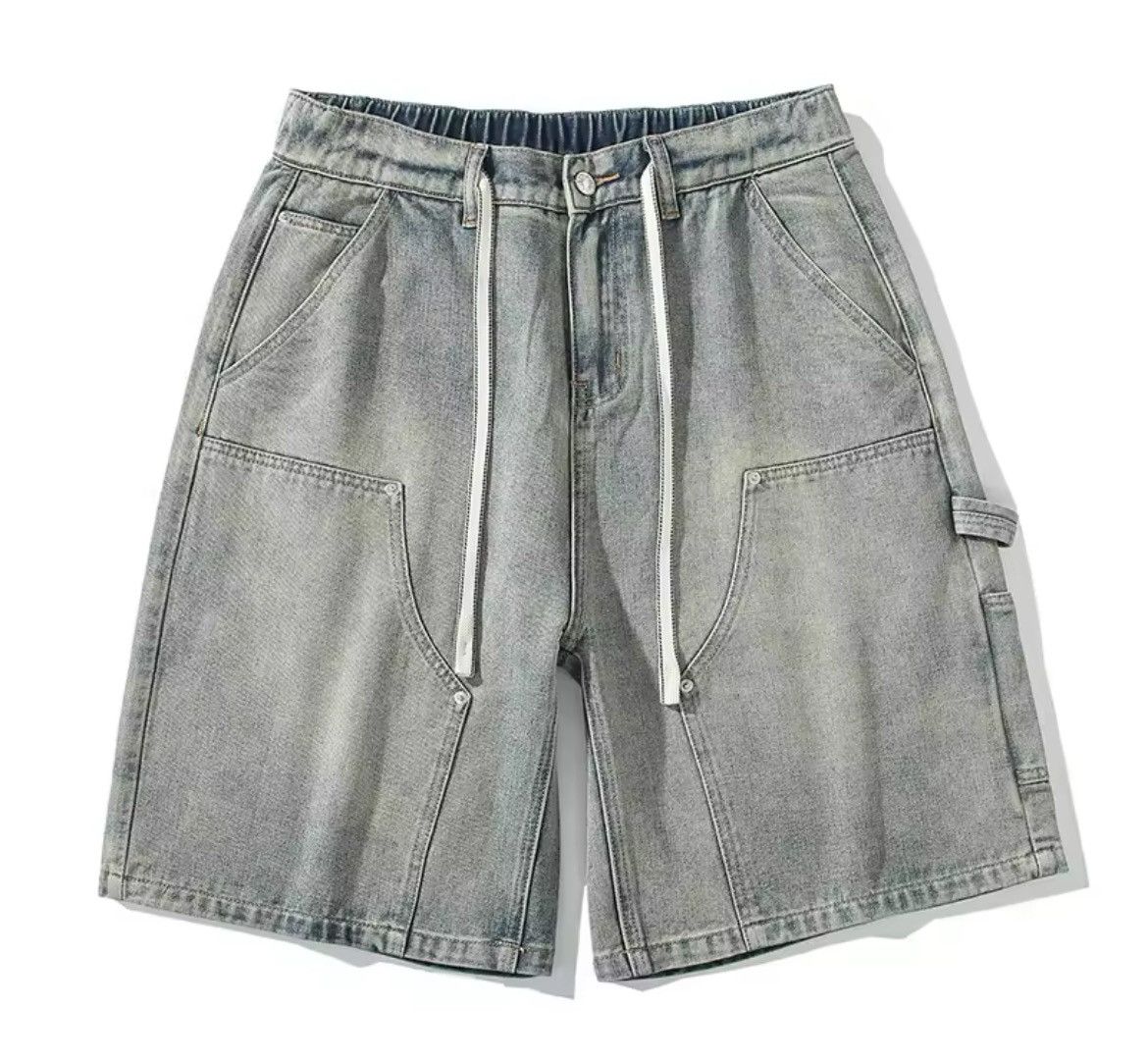 Jean × Vintage Vintage Washed Yellow Mud Cargo Short Jean Size US 31 - 1 Thumbnail