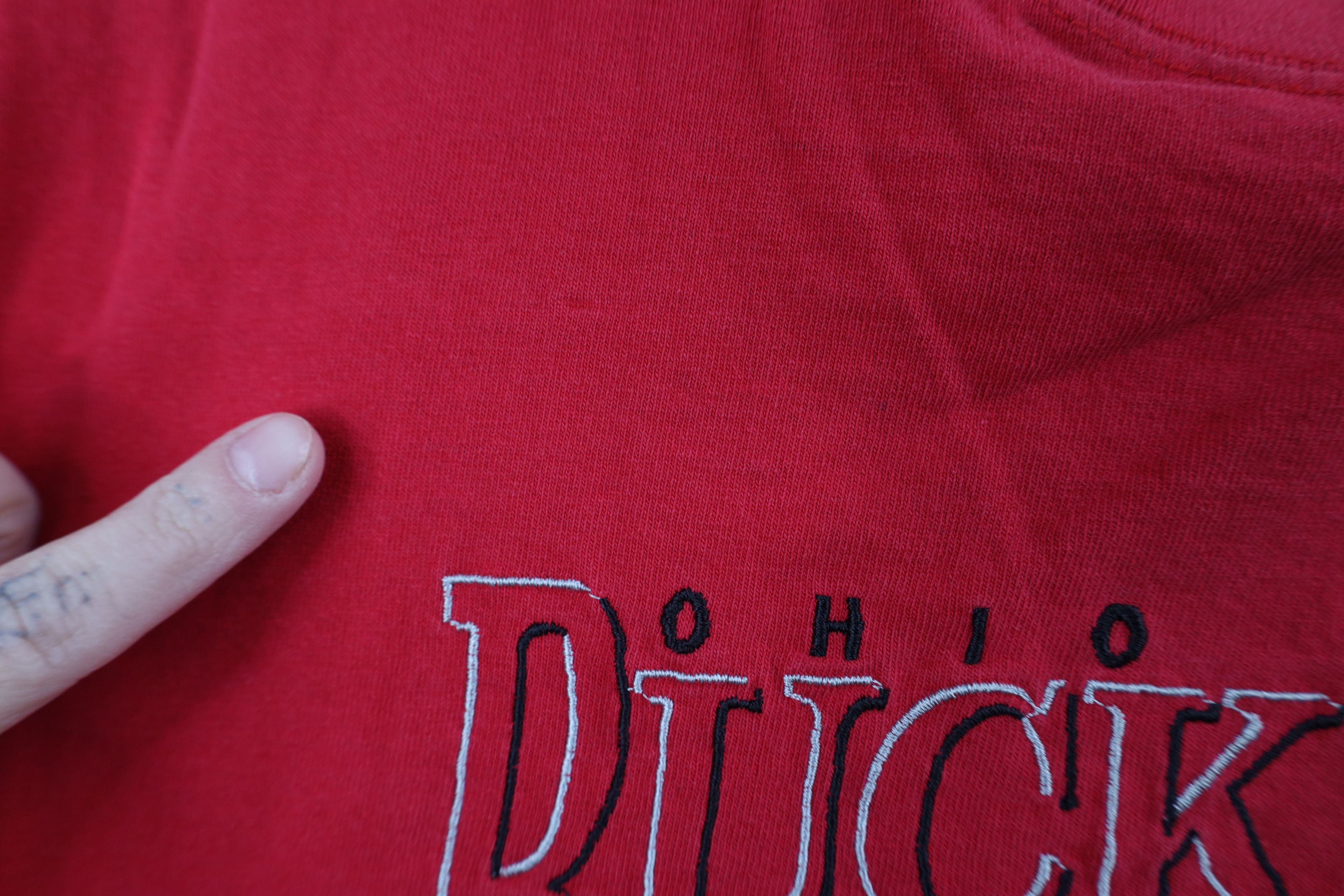 Vintage Vintage 90s Ohio State University Short Sleeve T-Shirt Red Size US L / EU 52-54 / 3 - 6 Thumbnail