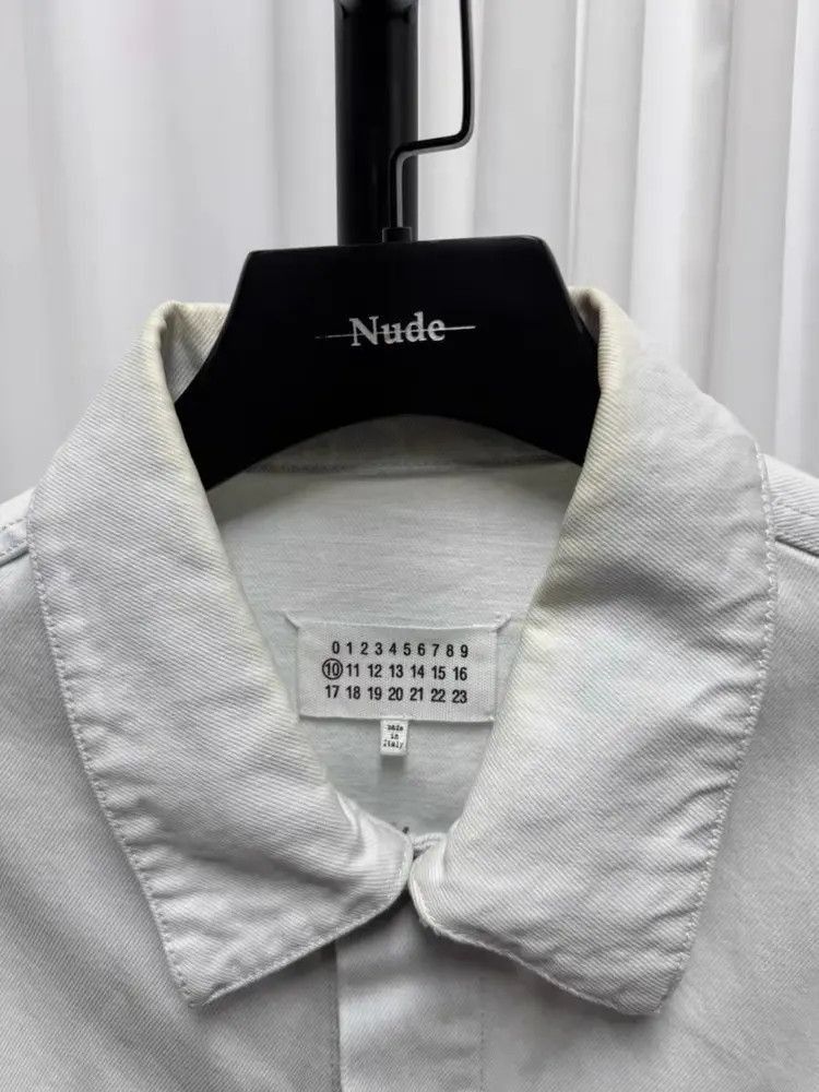Maison Margiela Sz 52 Maison Margiela White Denim Jacket Size US L / EU 52-54 / 3 - 7 Thumbnail