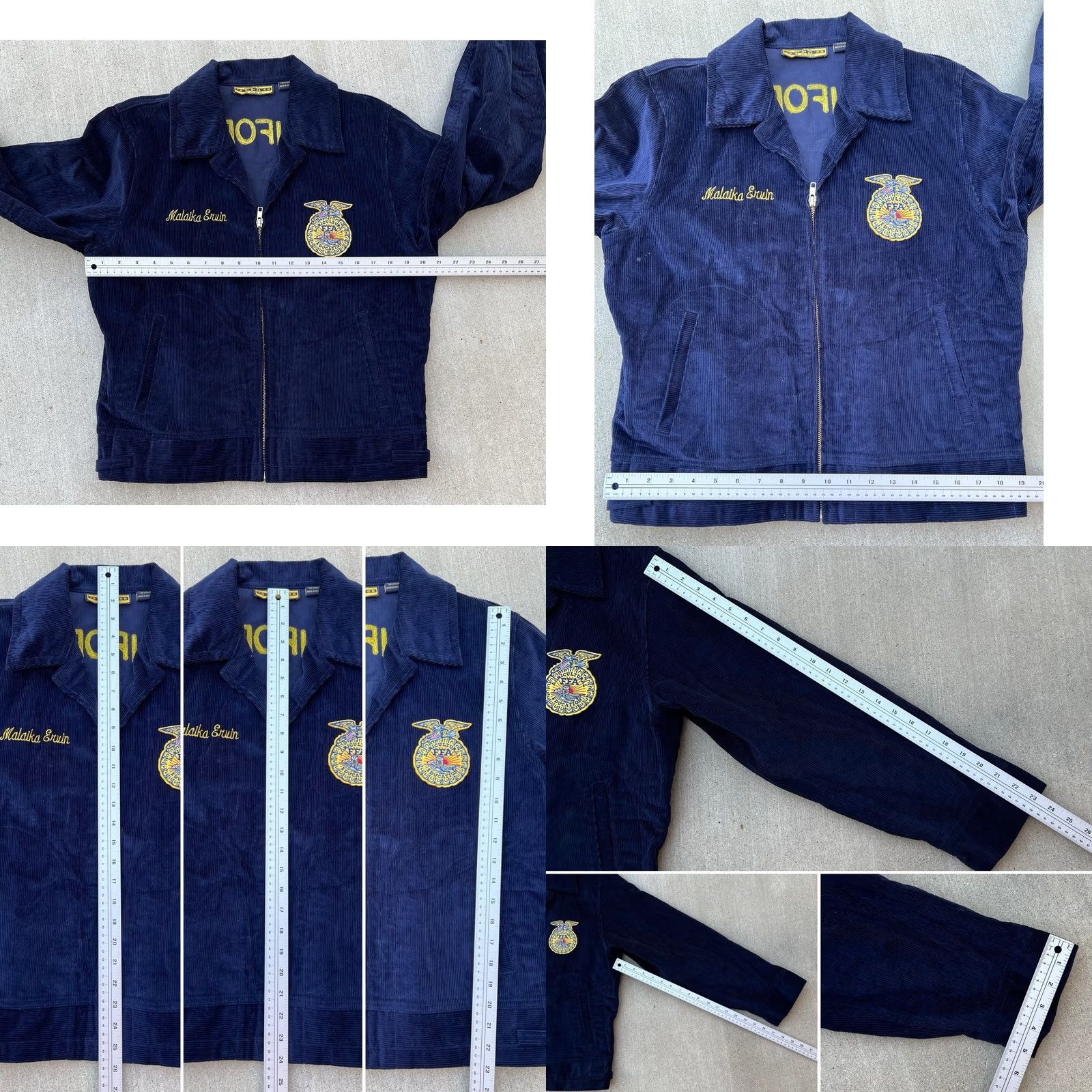Vintage VINTAGE FFA California Corduroy Jacket Blue 38 Embroidered Size US XXS / EU 40 - 11 Thumbnail