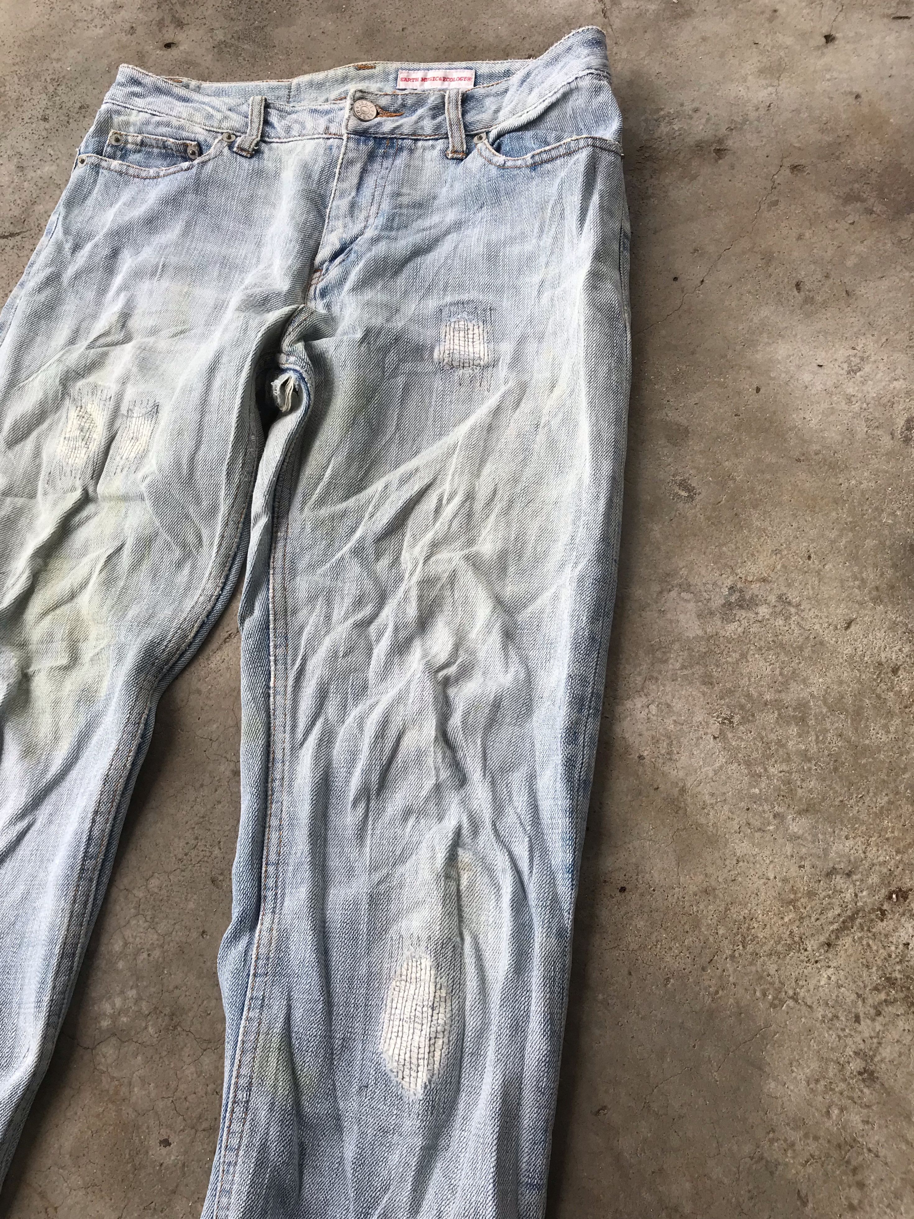 Vintage Earth music & ecology selvedge jeans Size US 28 / EU 44 - 2 Thumbnail