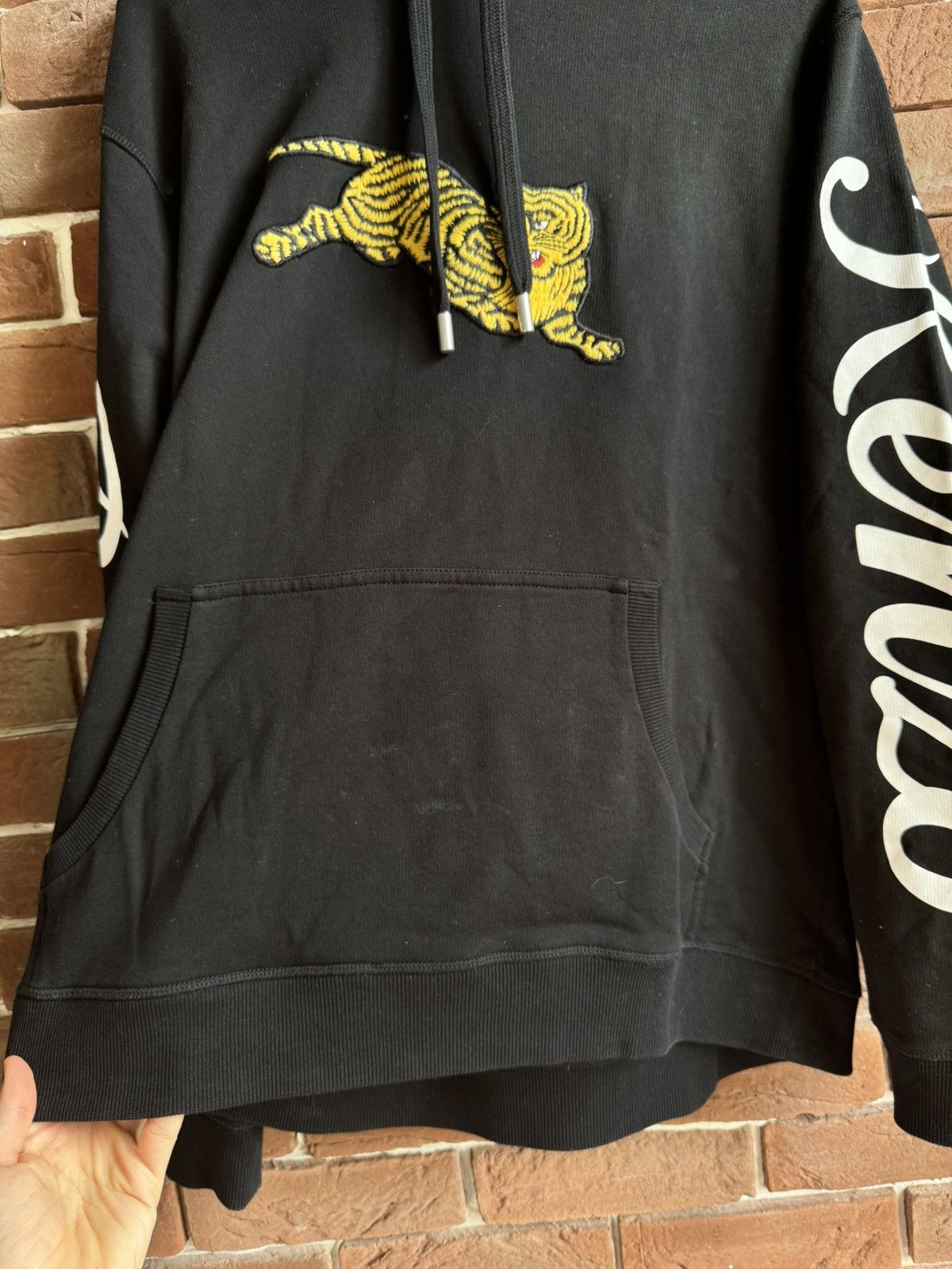Kenzo Kenzo Paris Print Flying Tiger Hoodie XL Designer hype black Size US XL / EU 56 / 4 - 4 Thumbnail