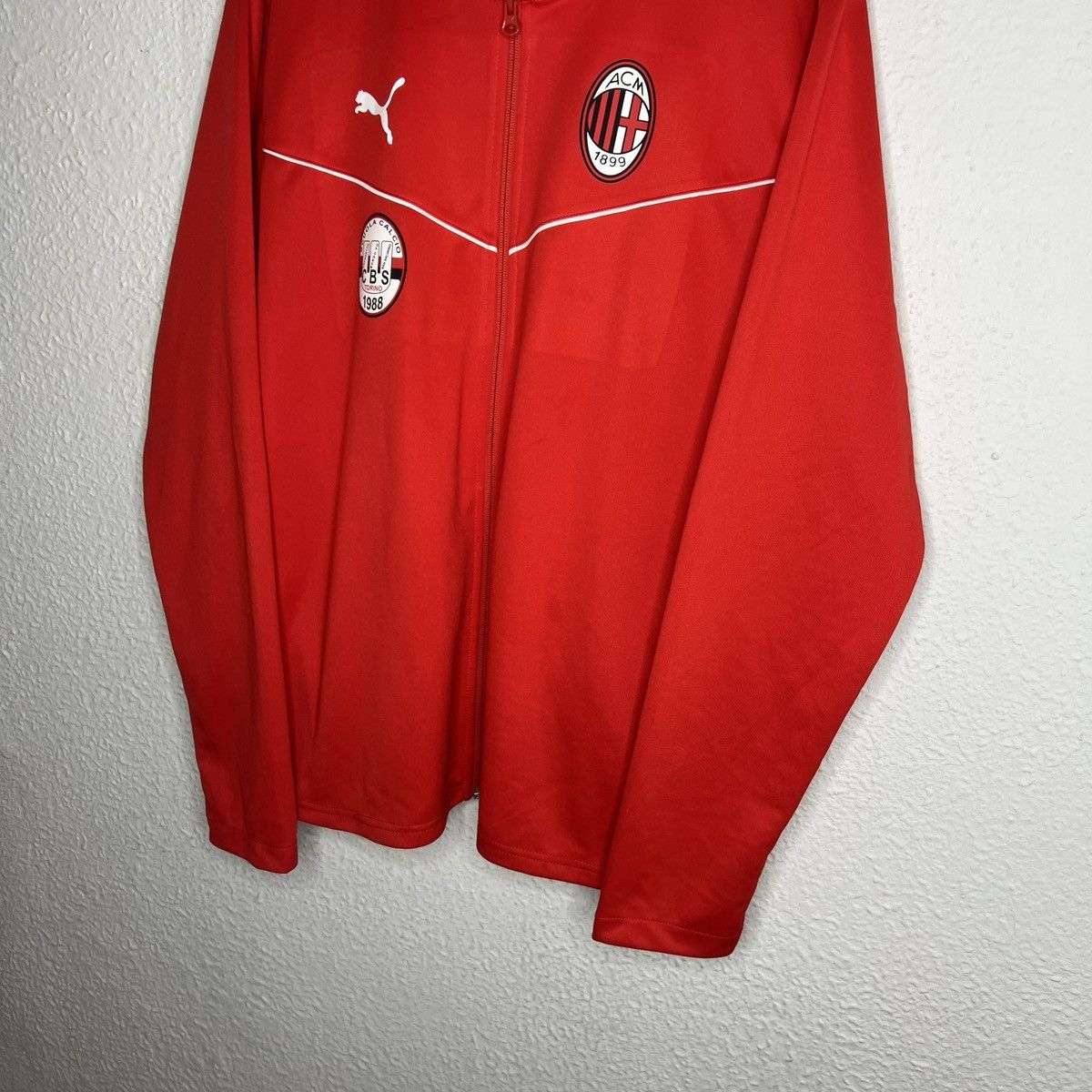 Puma Puma AC Milan Tracksuit Jacket Sweatshirt Zip Trenning Red Size US XL / EU 56 / 4 - 3 Thumbnail