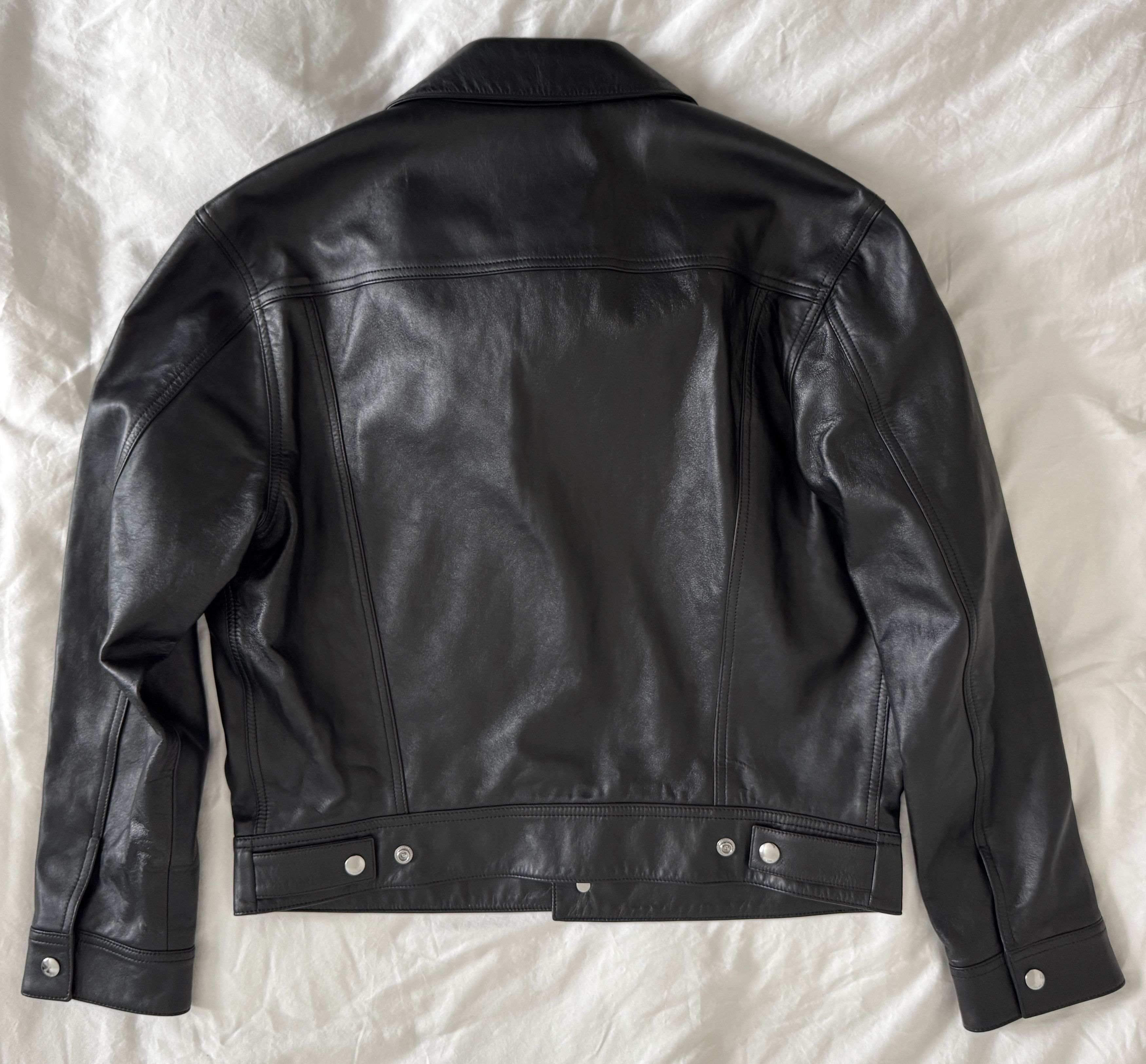 Celine SS23 Bauhaus Trucker Leather Jacket sz46 BNWT