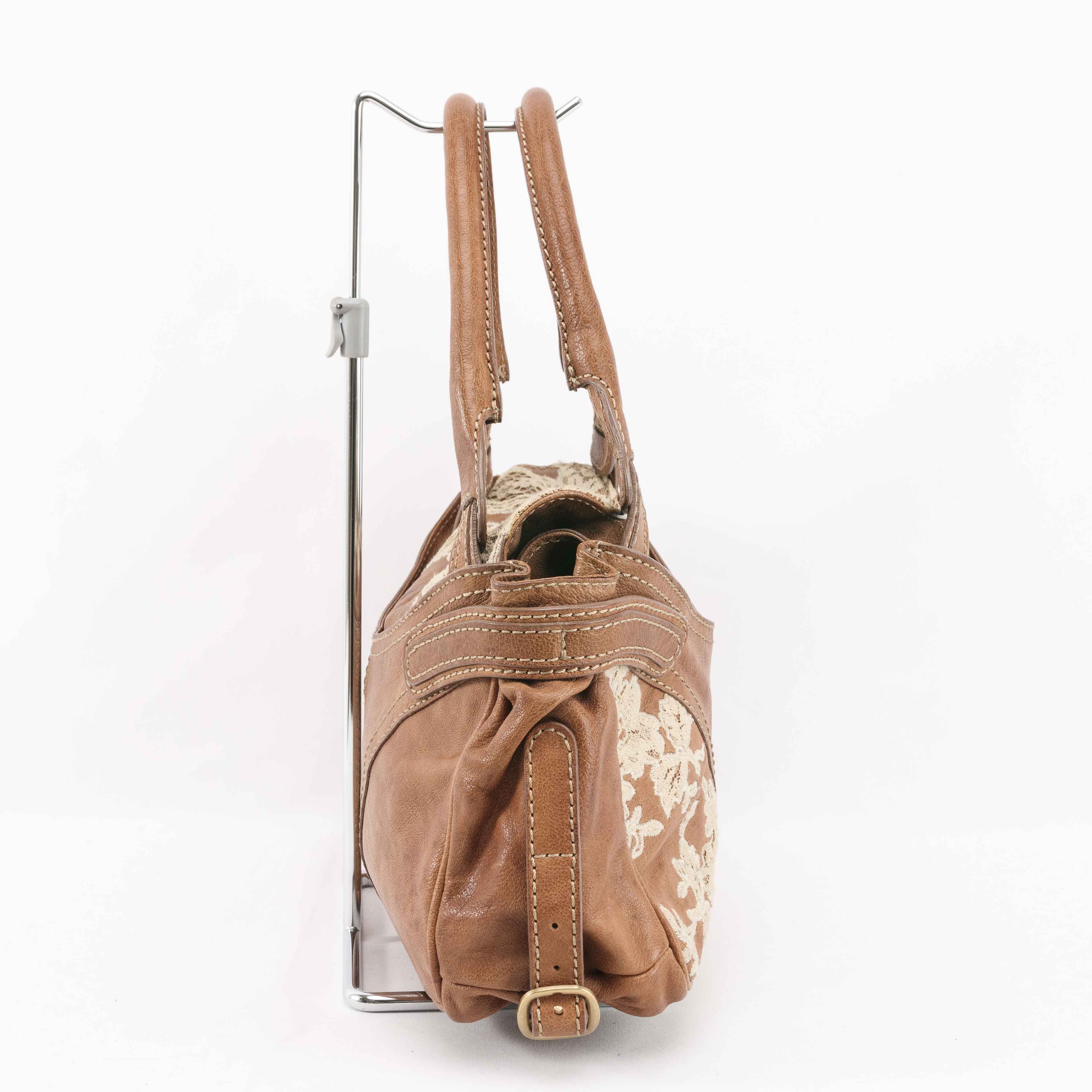 Valentino Valentino Garavani Maison Lace-Embroidered Leather Handbag Size ONE SIZE - 5 Thumbnail