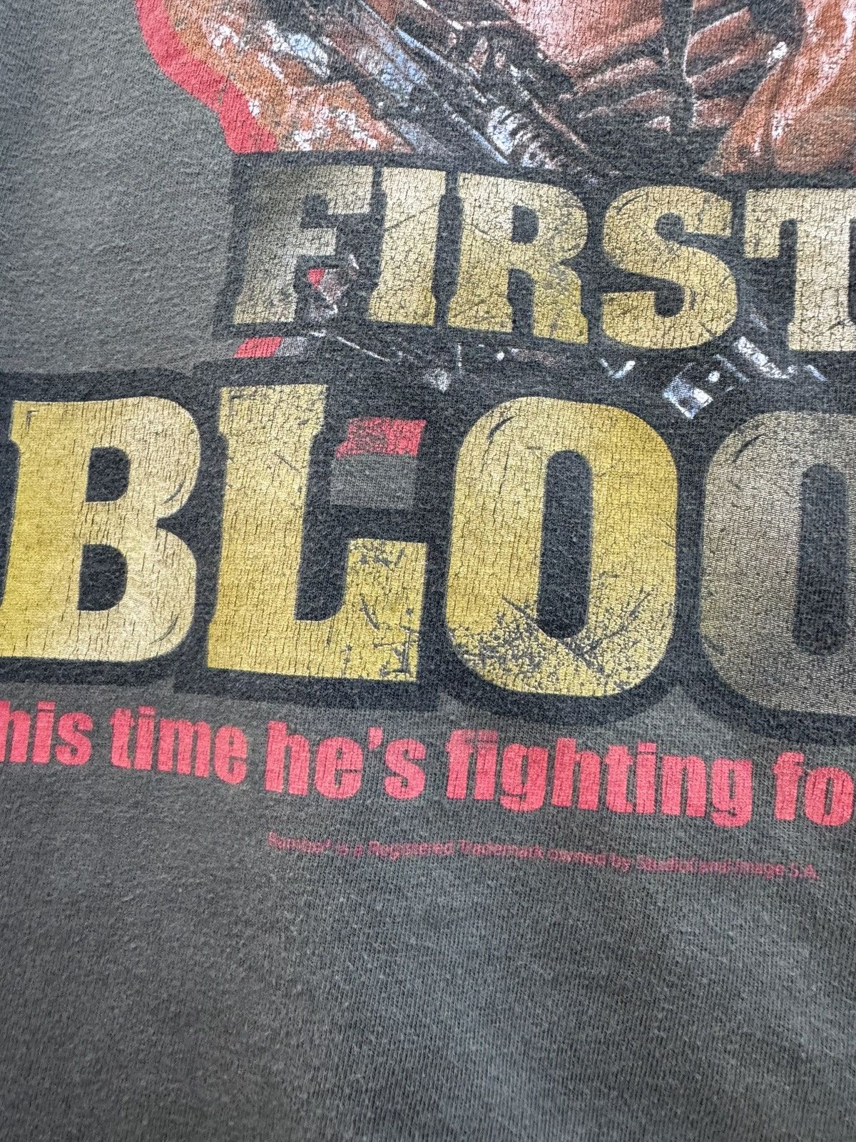 Vintage Vintage Rambo Firts Blood Khaki Movie shirt Size US L / EU 52-54 / 3 - 2 Thumbnail