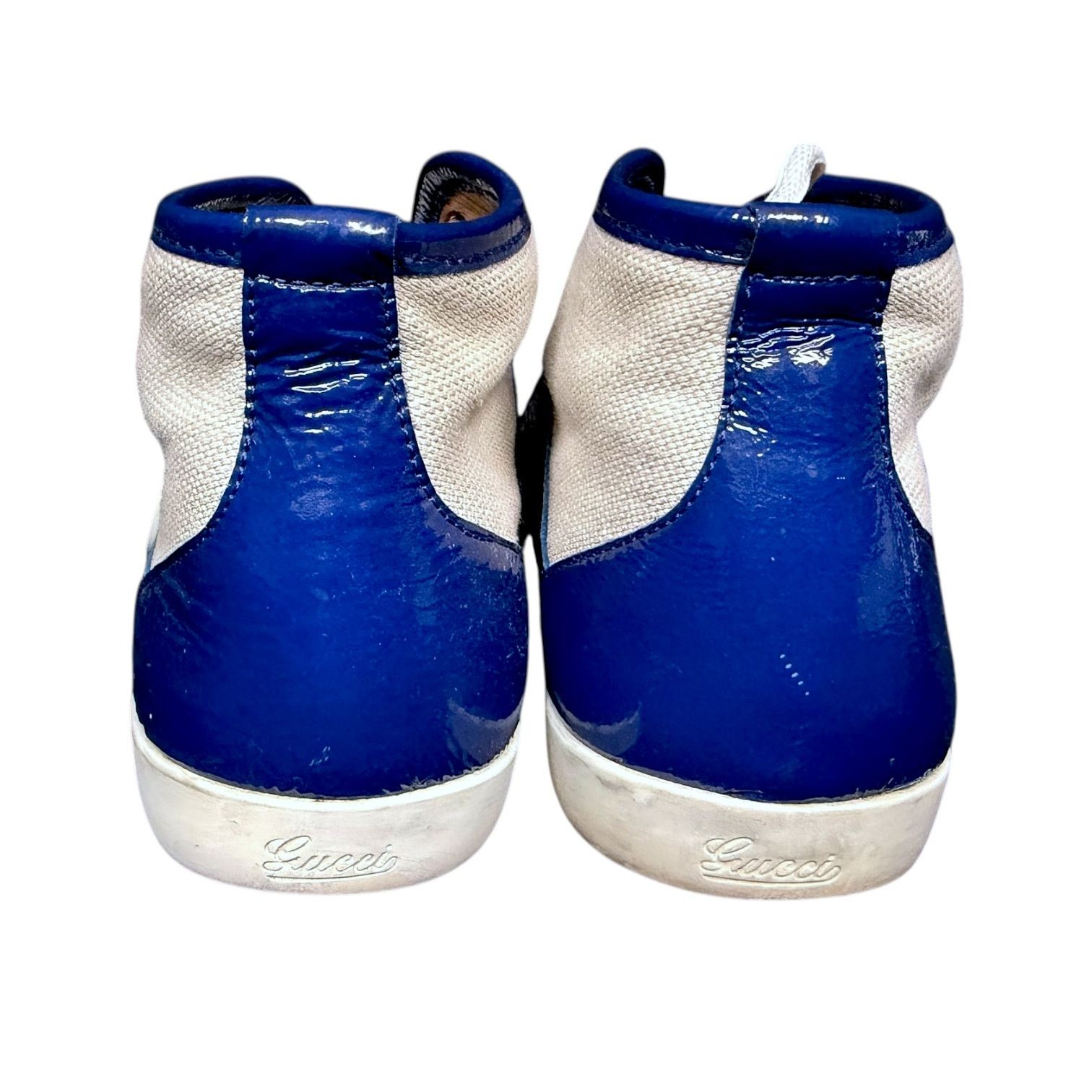 Gucci Men's Gucci Canvas/Patent Leather Hi-Top Shoes US 6 $795 Size US 6 / EU 39 - 5 Thumbnail
