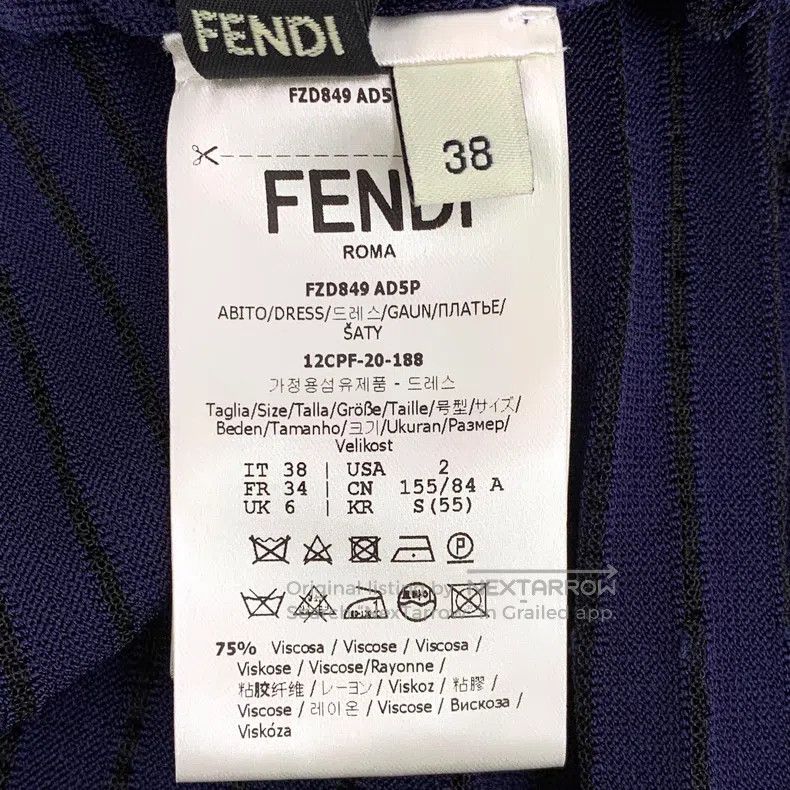 Fendi Fendi Dark Blue Collar Double Breasted Long Sleeve Knitted Size XS / US 0-2 / IT 36-38 - 6 Thumbnail