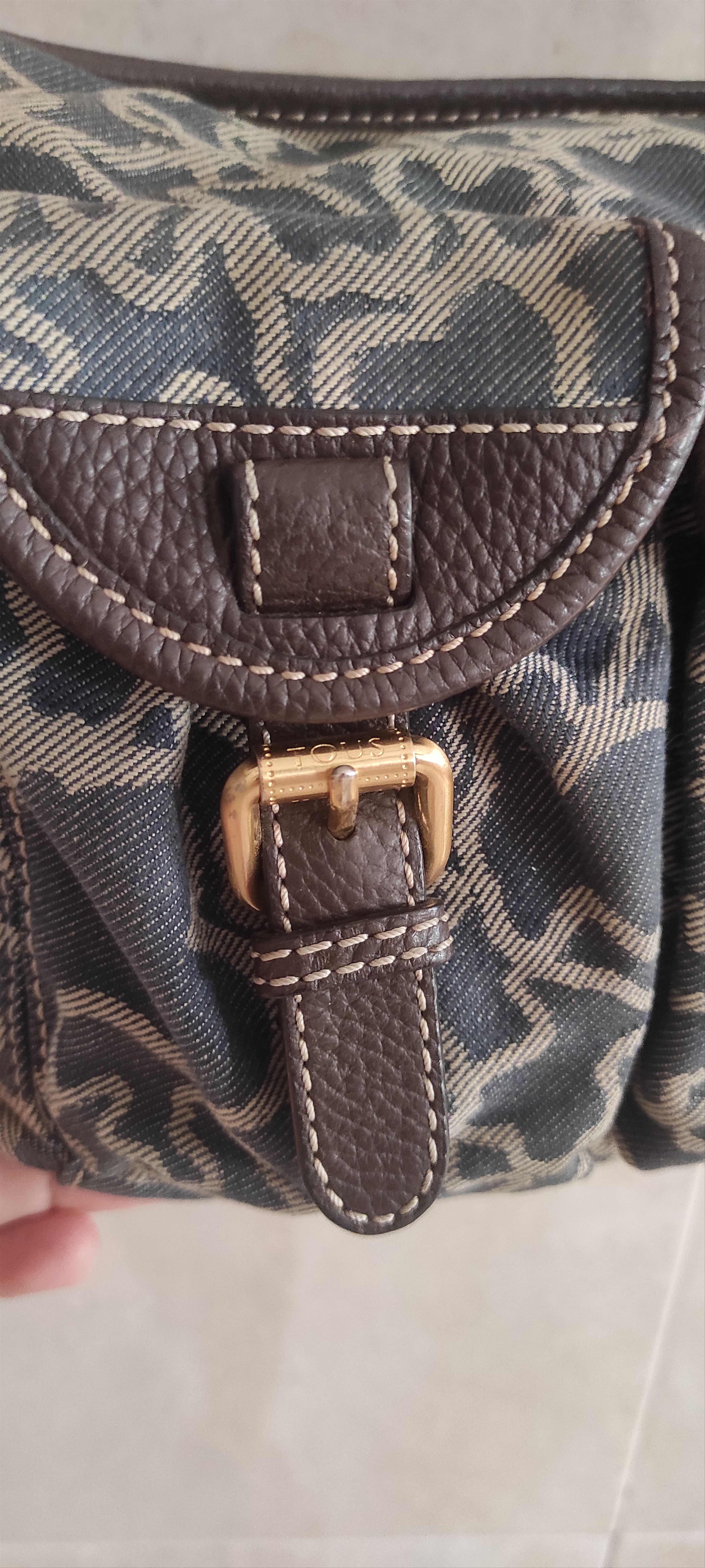 TOUS TOUS Kaos Print Denim Canvas Hobo Shoulder Bag Size ONE SIZE - 24 Thumbnail