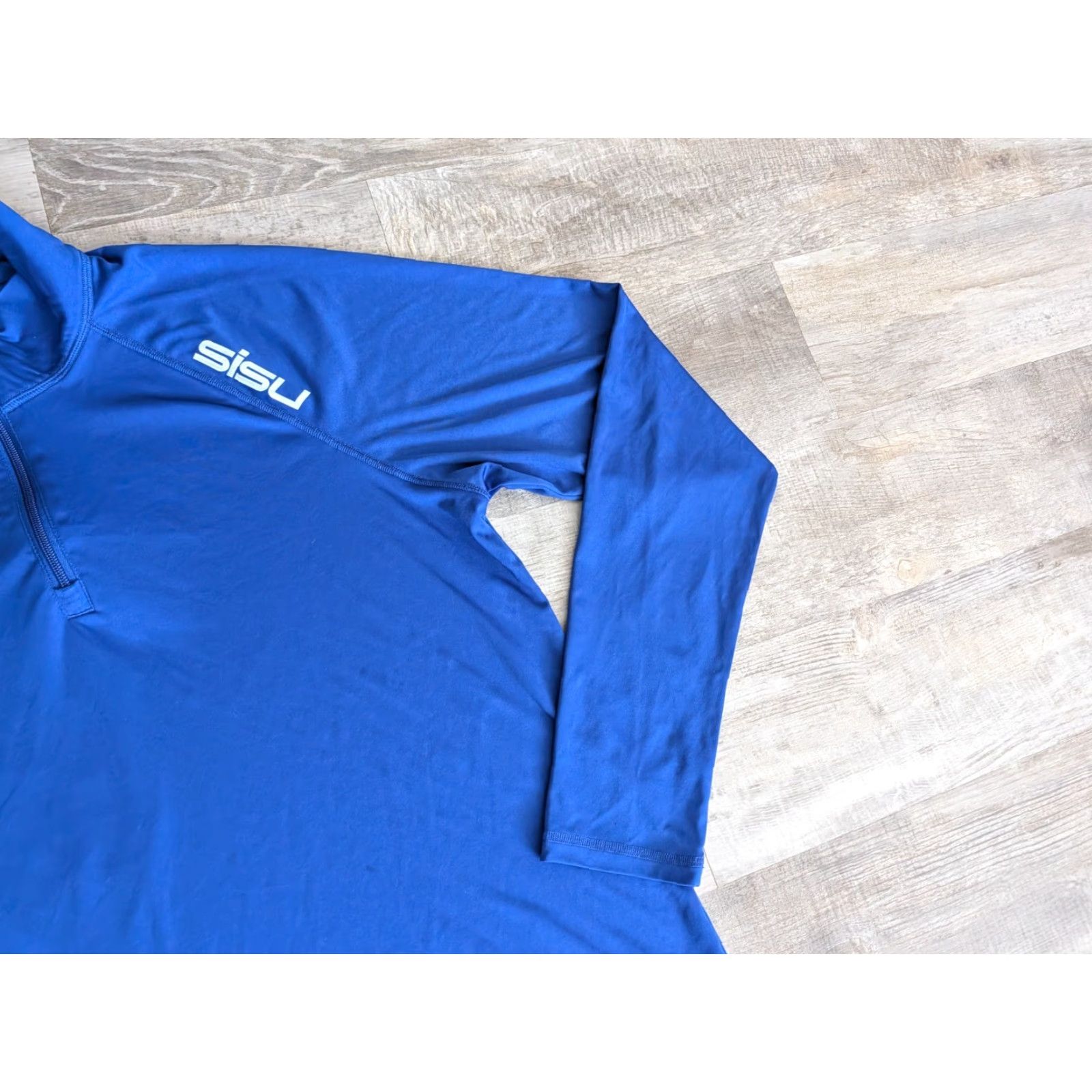 Alo ALO SISU Quarter Zip Shirt Mens XL Blue Pullover 1/4 Zip All Seasons Breathable Logo 29.5in 44 Chest Casual Sports Golf Hiking Yoga Mens Size US XL / EU 56 / 4 - 3 Thumbnail