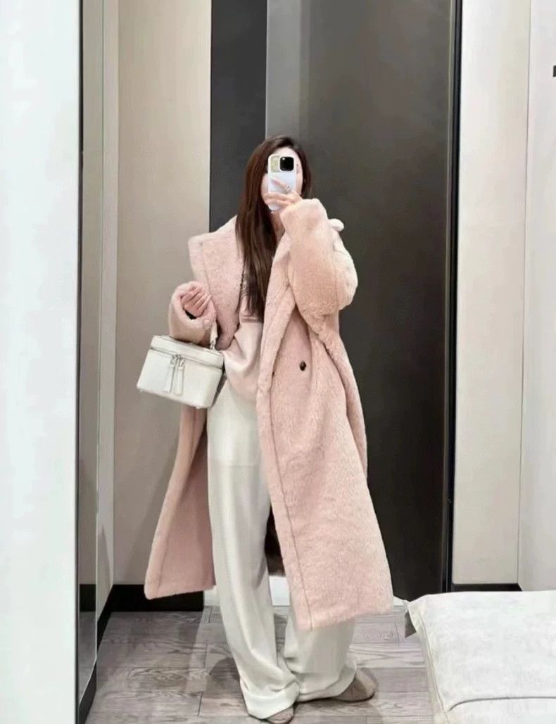 Max Mara Max Mara Teddy Bear Coat Jacket Classic Doll Pink Size XS / US 0-2 / IT 36-38 - 9 Thumbnail