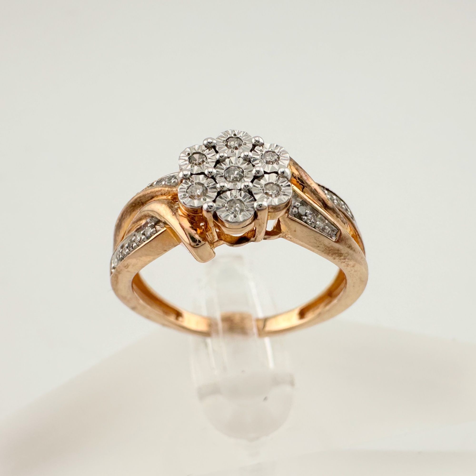 Other Two Tone Natural Diamond Sweetheart Ring Size 6.75 Size ONE SIZE - 8 Thumbnail