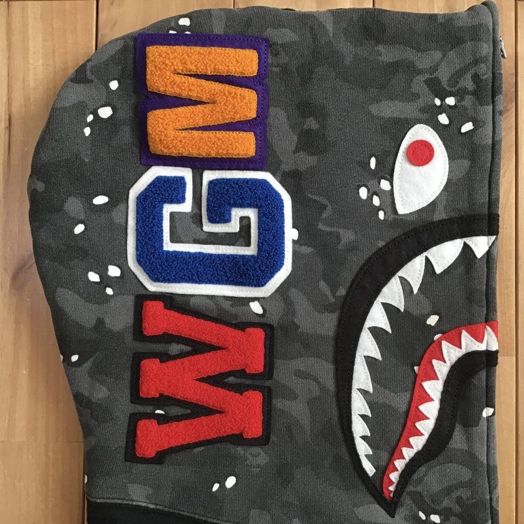 Bape STUSSY × BAPE CAMO Shark Full Zip Hoodie a bathing ape NIGO Size US M / EU 48-50 / 2 - 5 Thumbnail