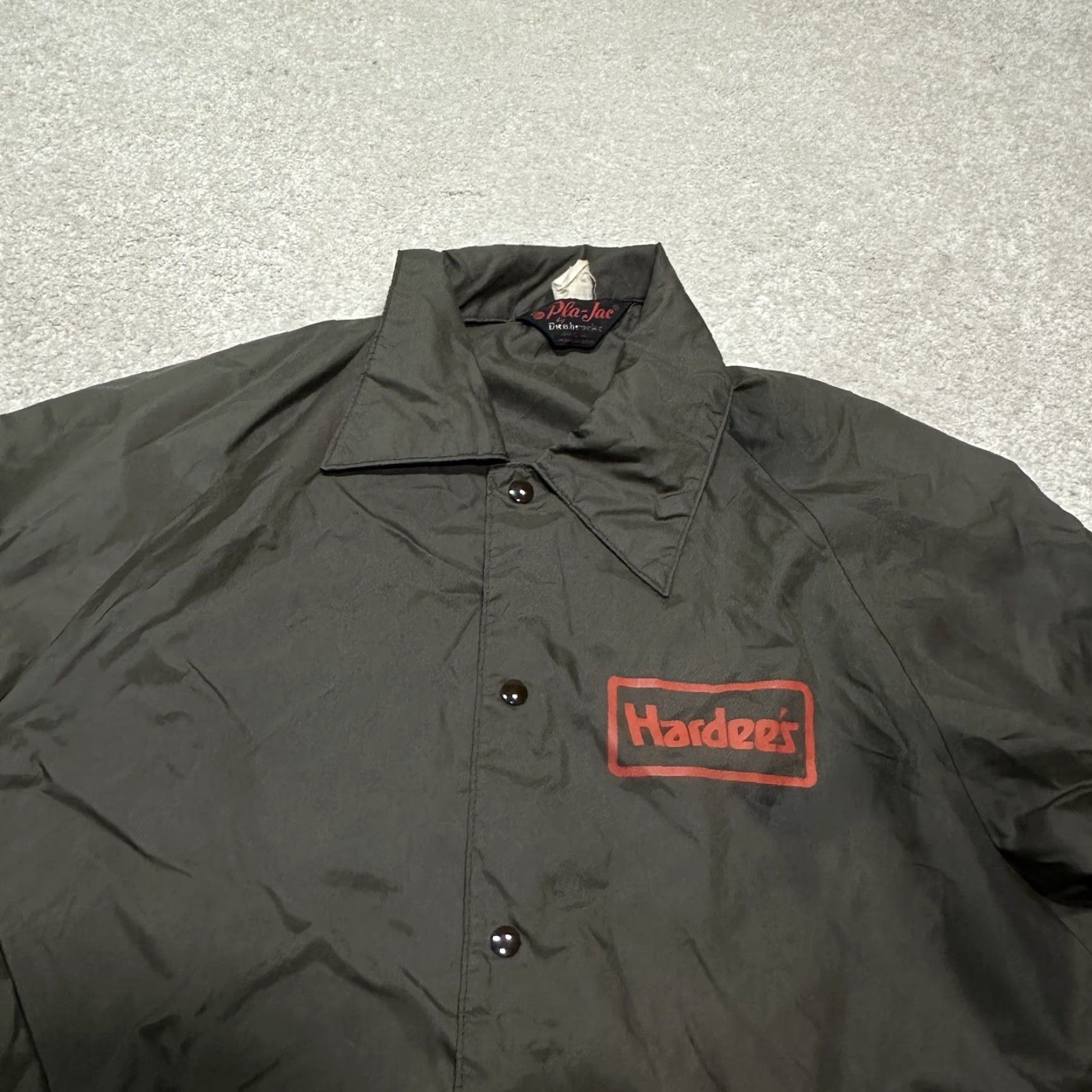 Dunbrooke VINTAGE Dunbrooke Windbreaker Jacket Mens Large Green 80s Jacket Logo Canvas Nylon Zip Full Zip Hooded All Seasons Casual Travel Workwear Size US L / EU 52-54 / 3 - 3 Thumbnail