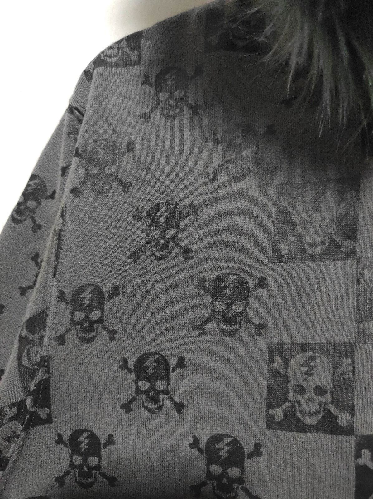 Japanese Brand Blue Cross skull zip fur hoodie ifsix LGB style Size US M / EU 48-50 / 2 - 8 Thumbnail