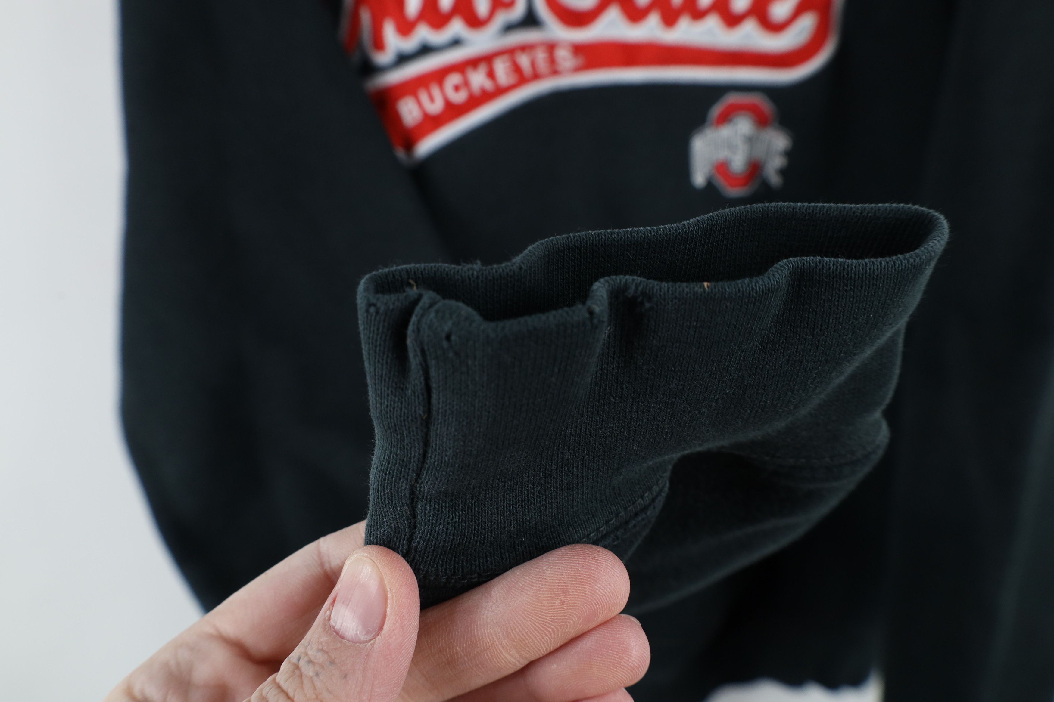 Vintage Vintage 90s Spell Out Script Ohio State University Hoodie Size US M / EU 48-50 / 2 - 6 Thumbnail