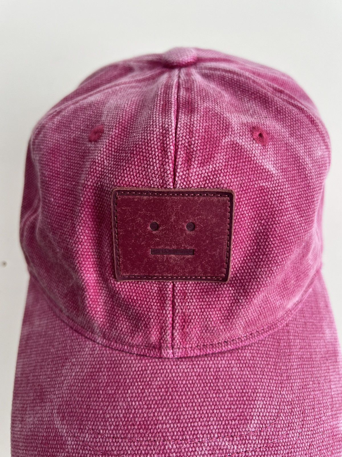 Acne Studios 🔥Acne Studios Pink Faded Canvas Heavy Leather Patch Cap Size ONE SIZE - 8 Thumbnail