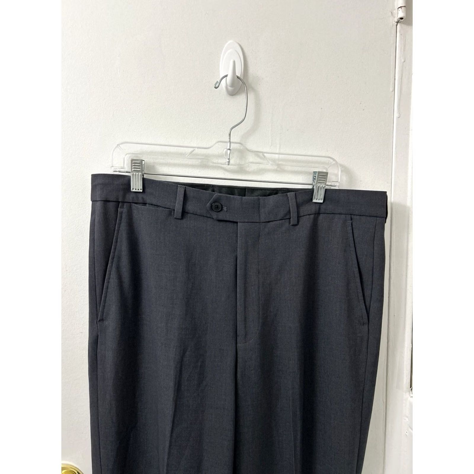 Nautica Nautica Dress Pants Mens 36x34 Gray Flat Front Slim? No, keep Classic fit with Waist 36 Inseam 34. Size US 36 / EU 52 - 6 Thumbnail