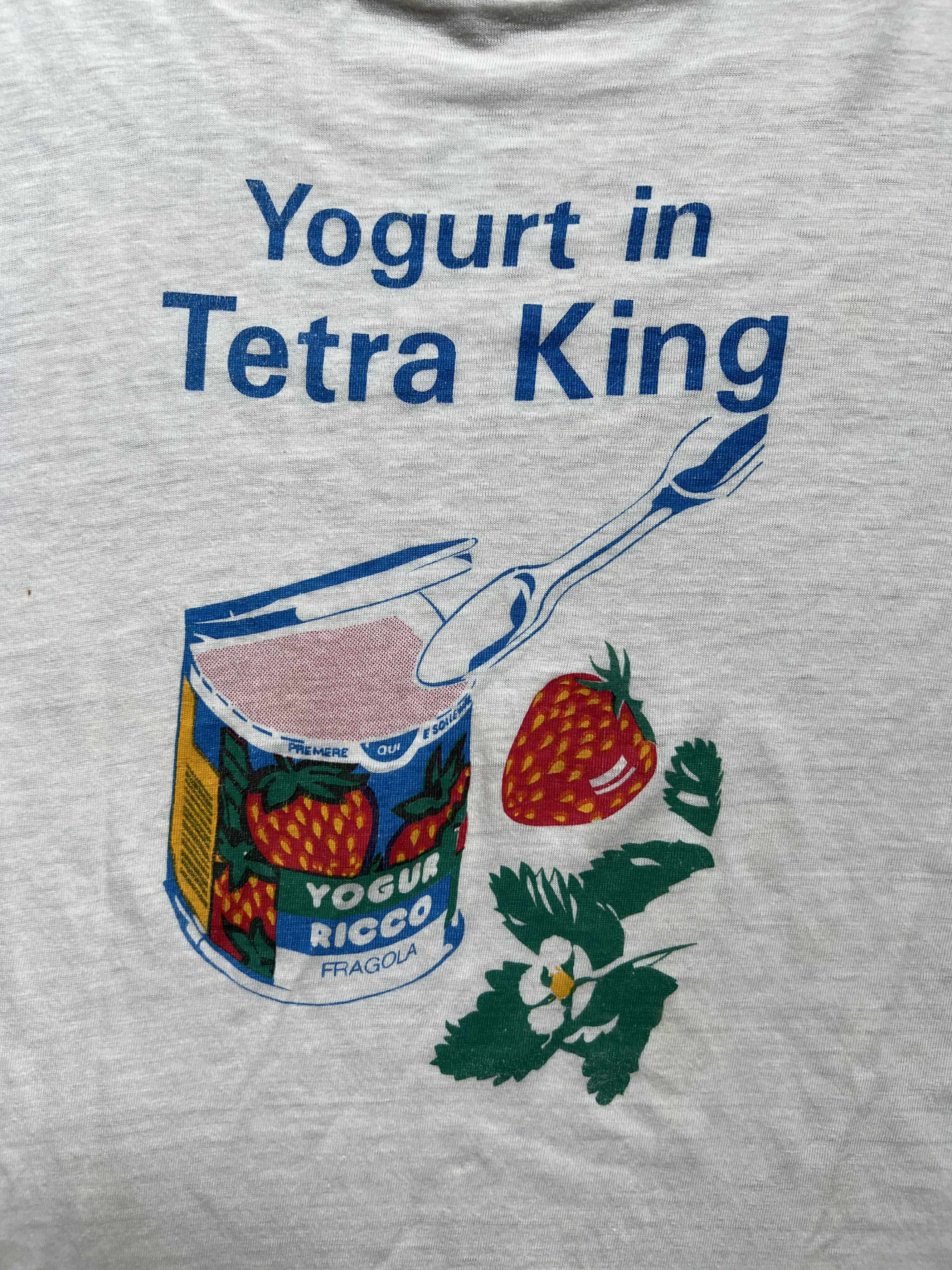 Vintage Vintage 1980s Tetra Pak “Yogurt in Tetra King” Promo Tee Size US L / EU 52-54 / 3 - 2 Thumbnail