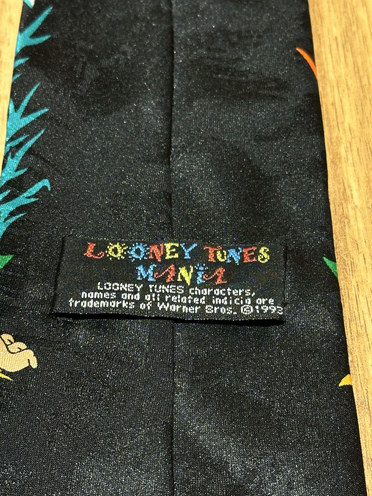 Warner Bros 1993 looney toons Cartoon Taz the Jungle Devil Necktie Size ONE SIZE - 6 Thumbnail