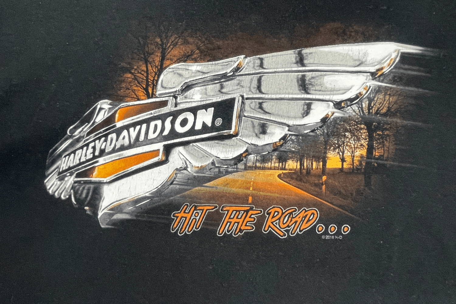 Harley Davidson × Vintage Harley Davidson 2016 “Hit The Road” Edmonton Dealer Tee – Xl Size US XL / EU 56 / 4 - 3 Thumbnail