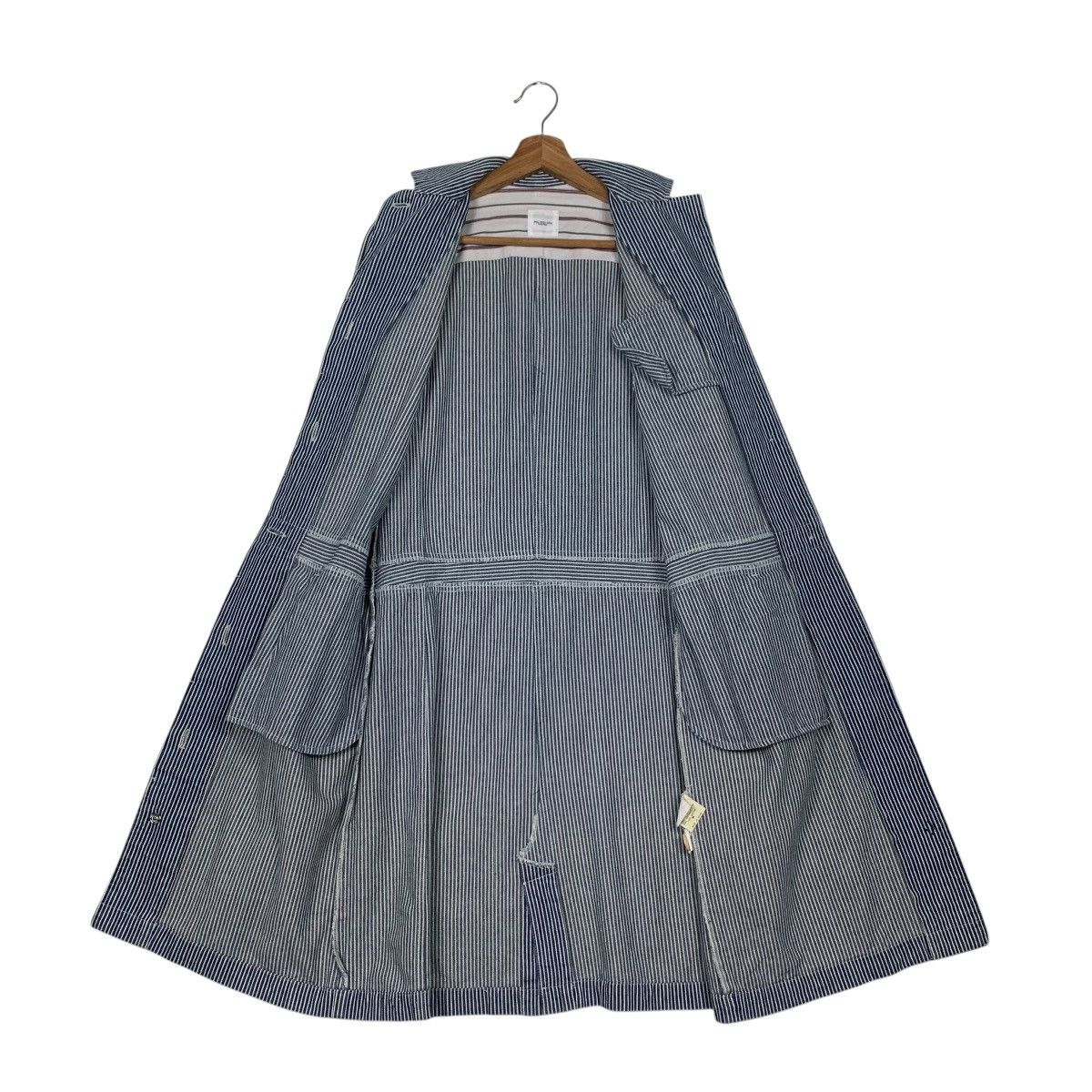 Japanese Brand POU DOU DOU Hickory Striped Long Coat #2327-C104 Size M / US 6-8 / IT 42-44 - 12 Thumbnail