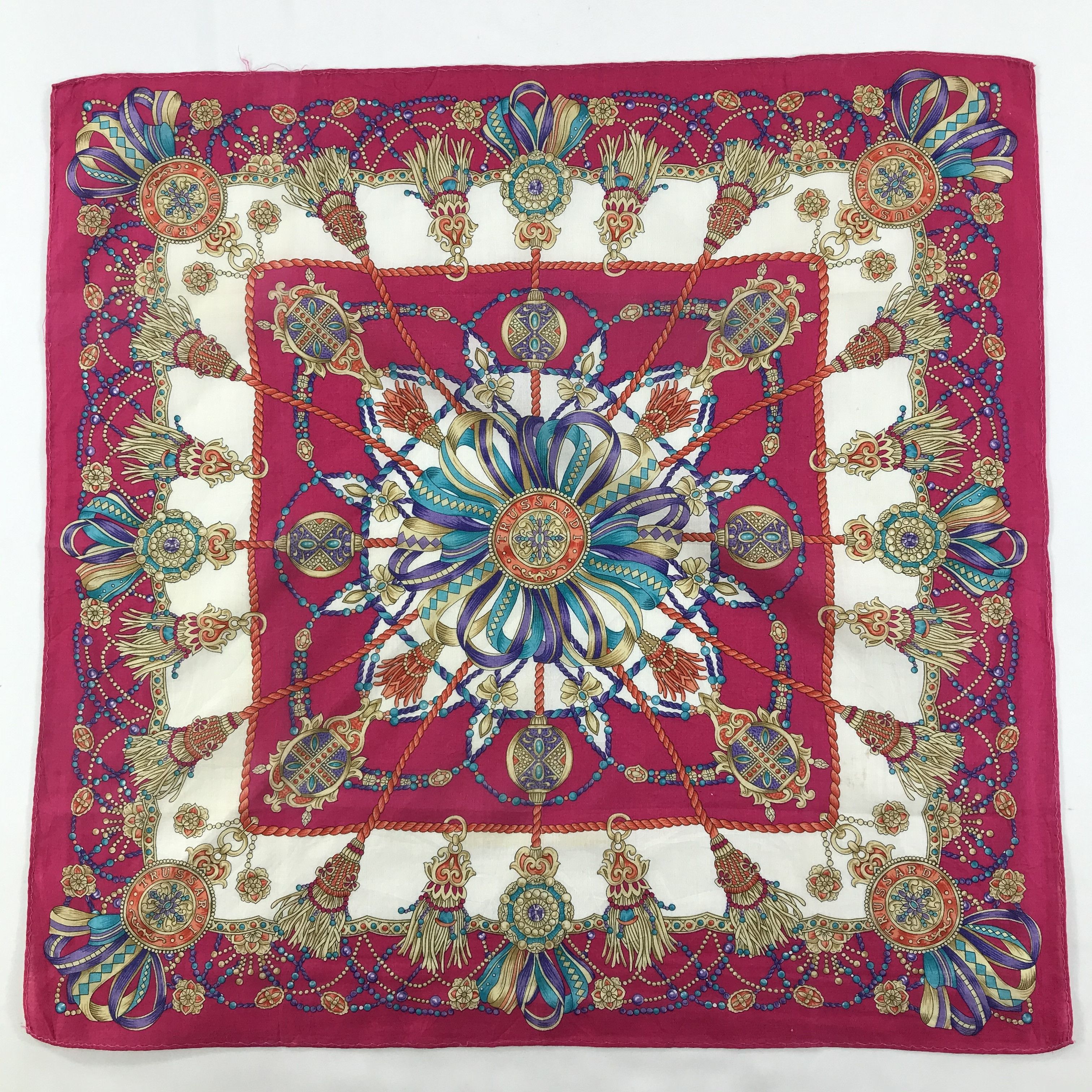 Trussardi × Vintage Trussardi Bandana / Handkerchief / Neckerchief - S1318 Size ONE SIZE - 1 Thumbnail