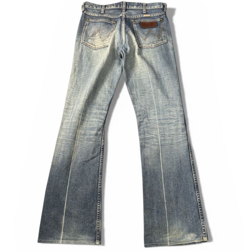 Beauty Beast Vintage 80s Flared Wrangler Distressed Denim Stranger Things Size US 28 / EU 44 - 2 Thumbnail