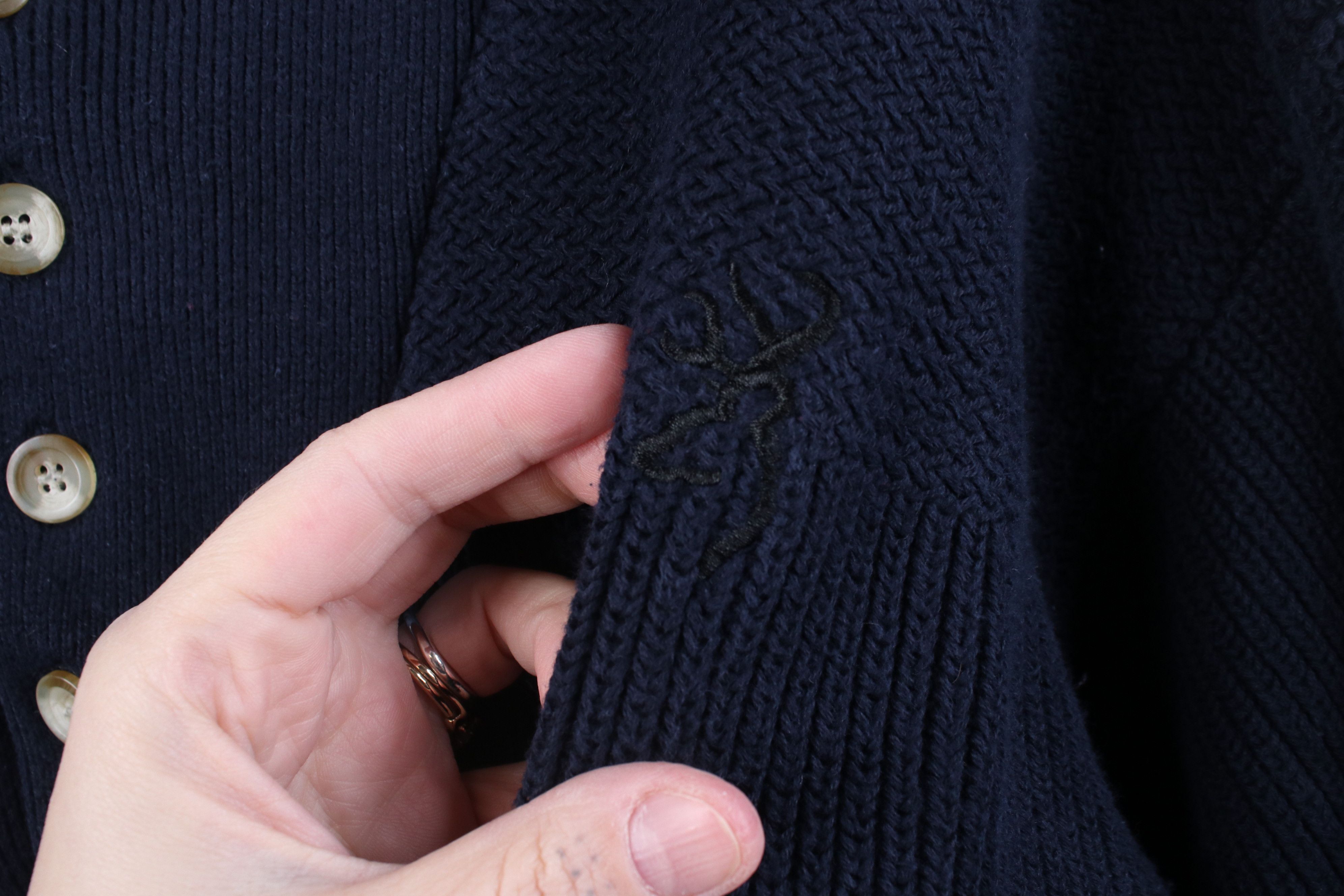 Vintage Vintage 90s Streetwear Ribbed Knit Henley Sweater Blue Size US M / EU 48-50 / 2 - 4 Thumbnail