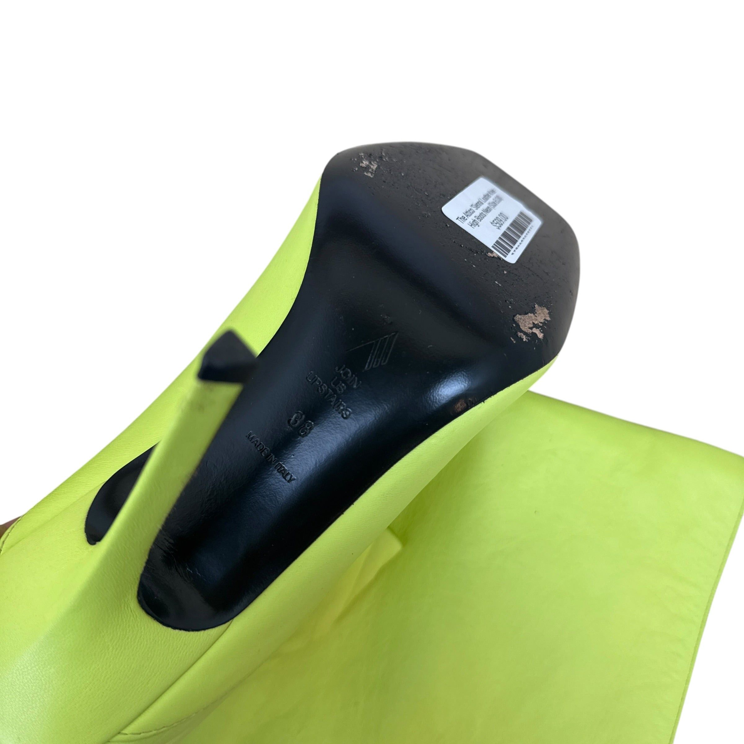 The Attico The Attico ‘Sienna’ Leather Knee High Boots Neon (Size EU38) Size US 5.5 / EU 38 - 5 Thumbnail
